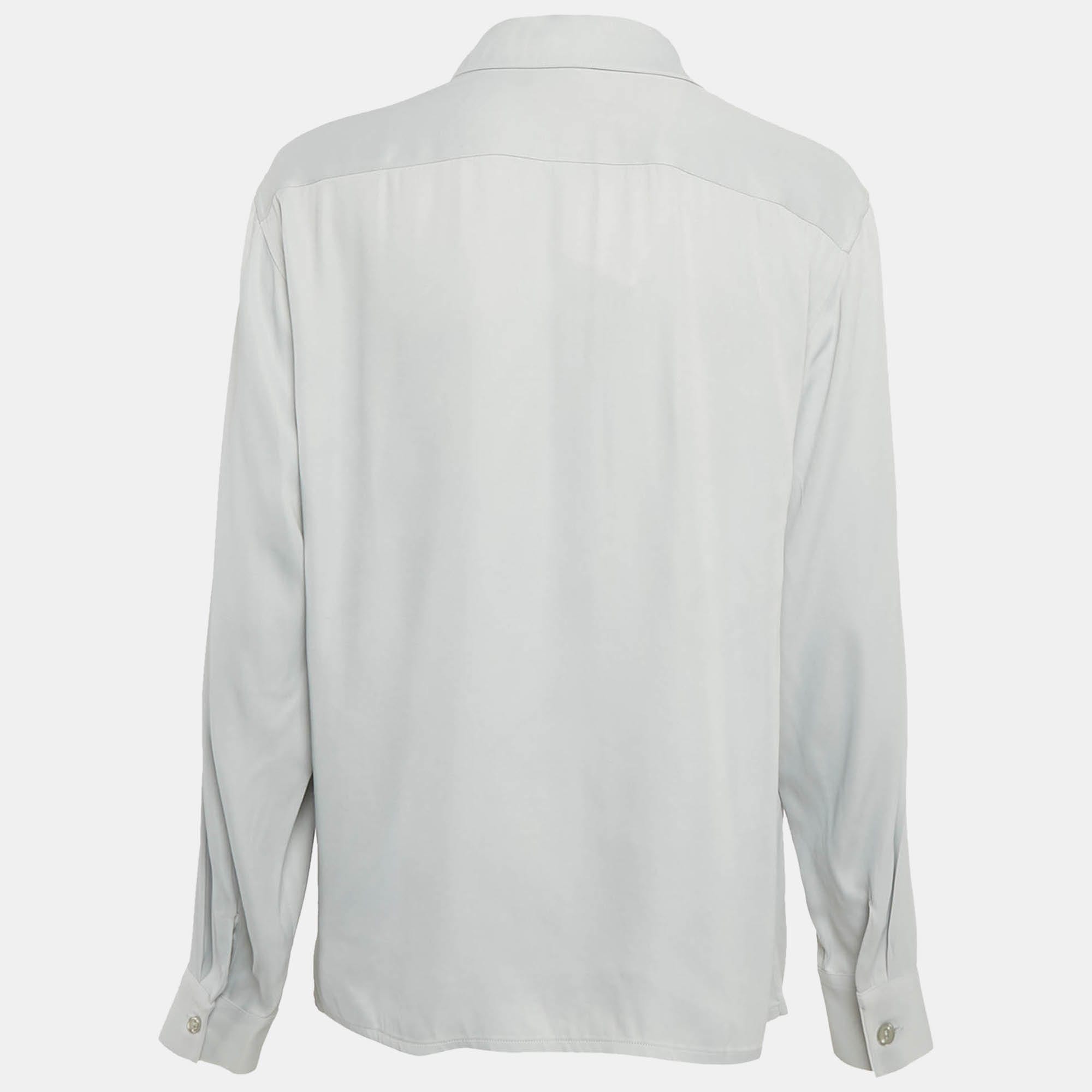 Sandro Grey Crepe Buttoned Full Sleeve Shirt