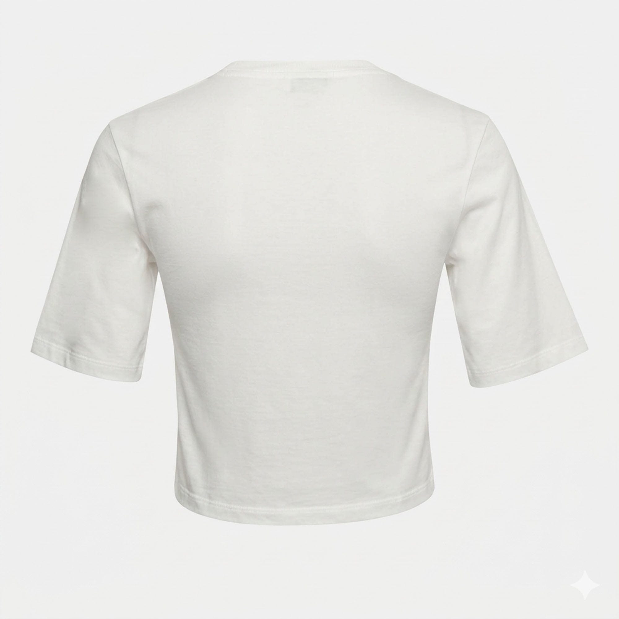 Sandro White Crystal Embellished Jersey Cropped T - Shirt