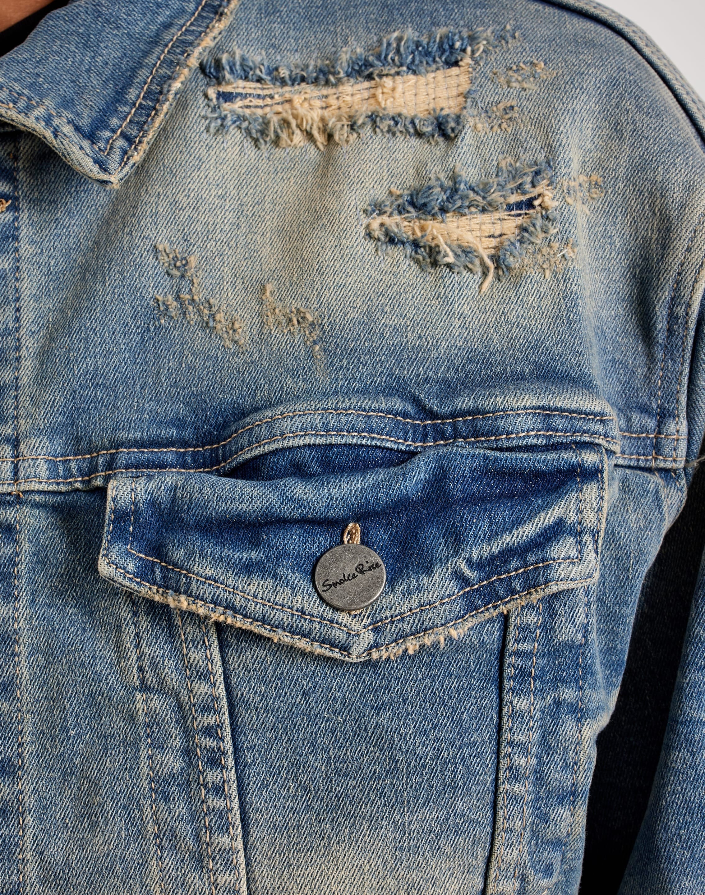 Smoke Rise Distressed Denim Jacket