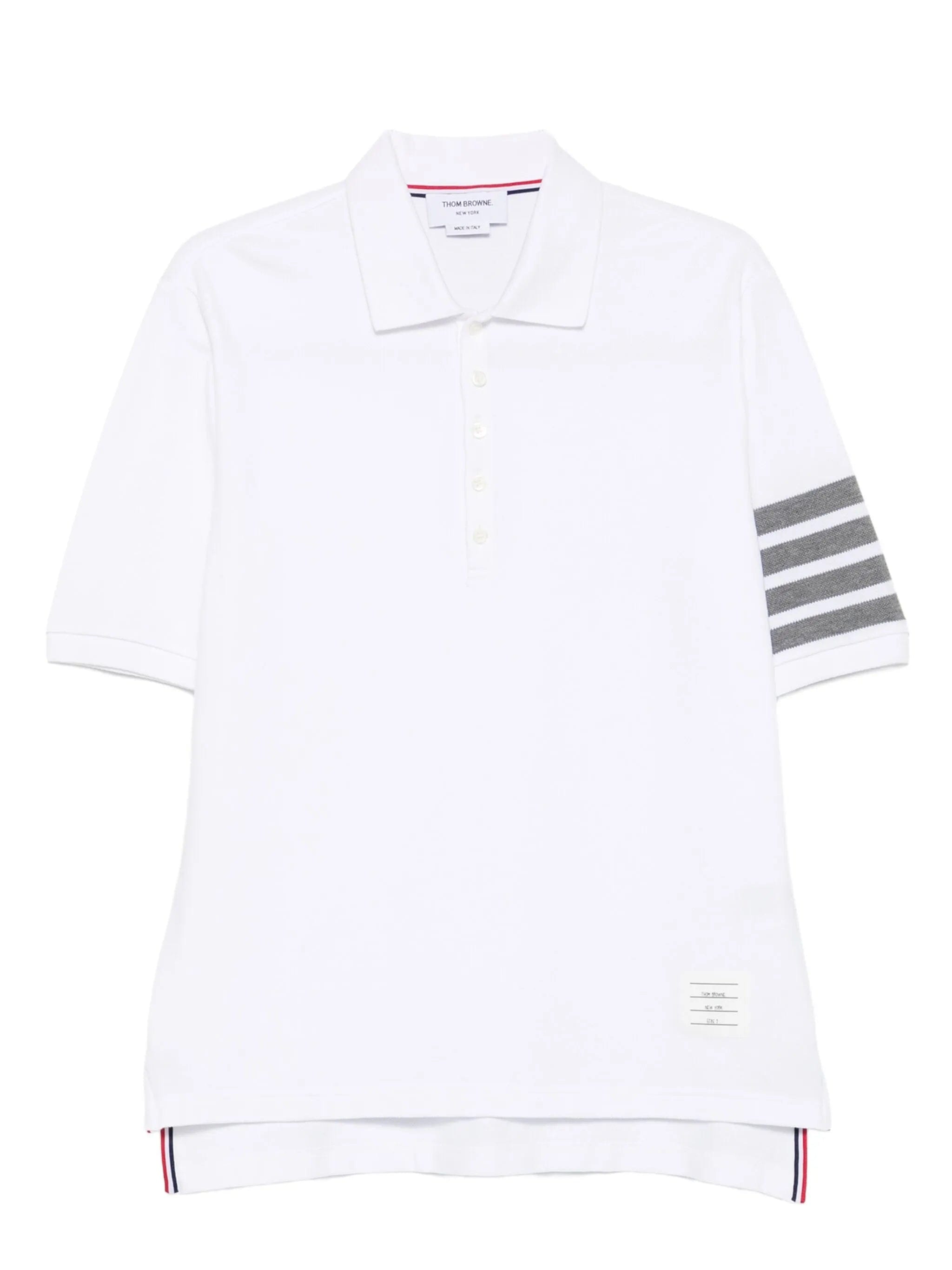 Thom Browne four - stripe cotton polo shirt