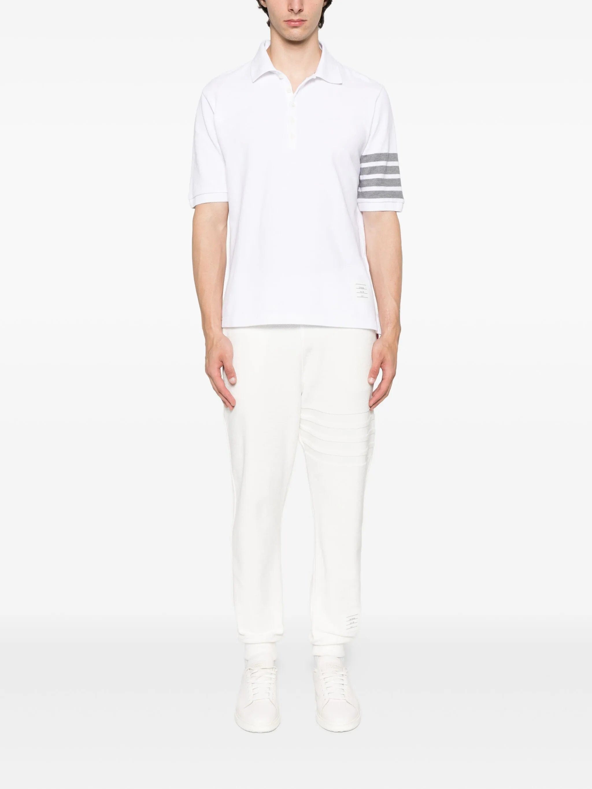 Thom Browne four - stripe cotton polo shirt