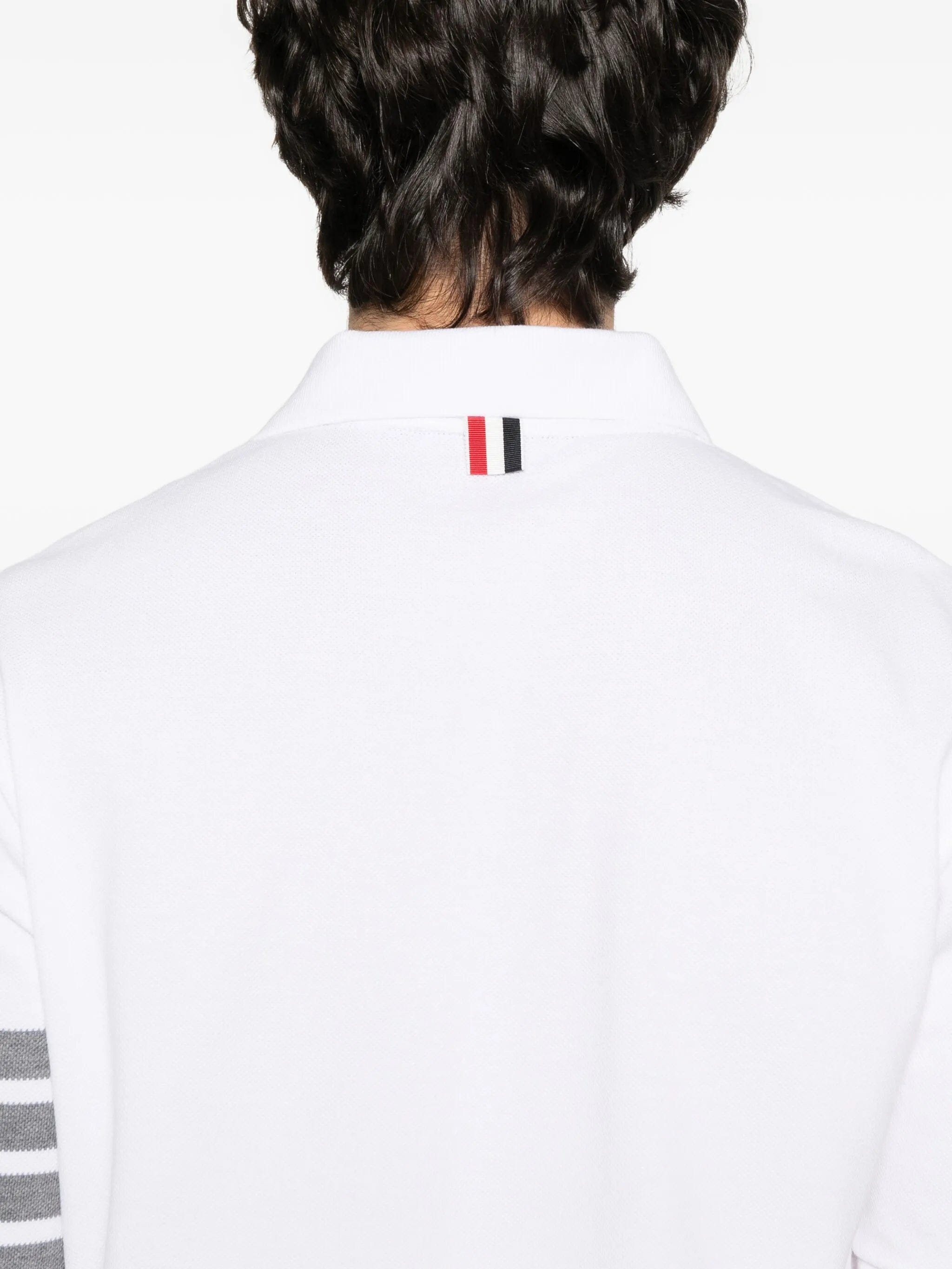 Thom Browne four - stripe cotton polo shirt