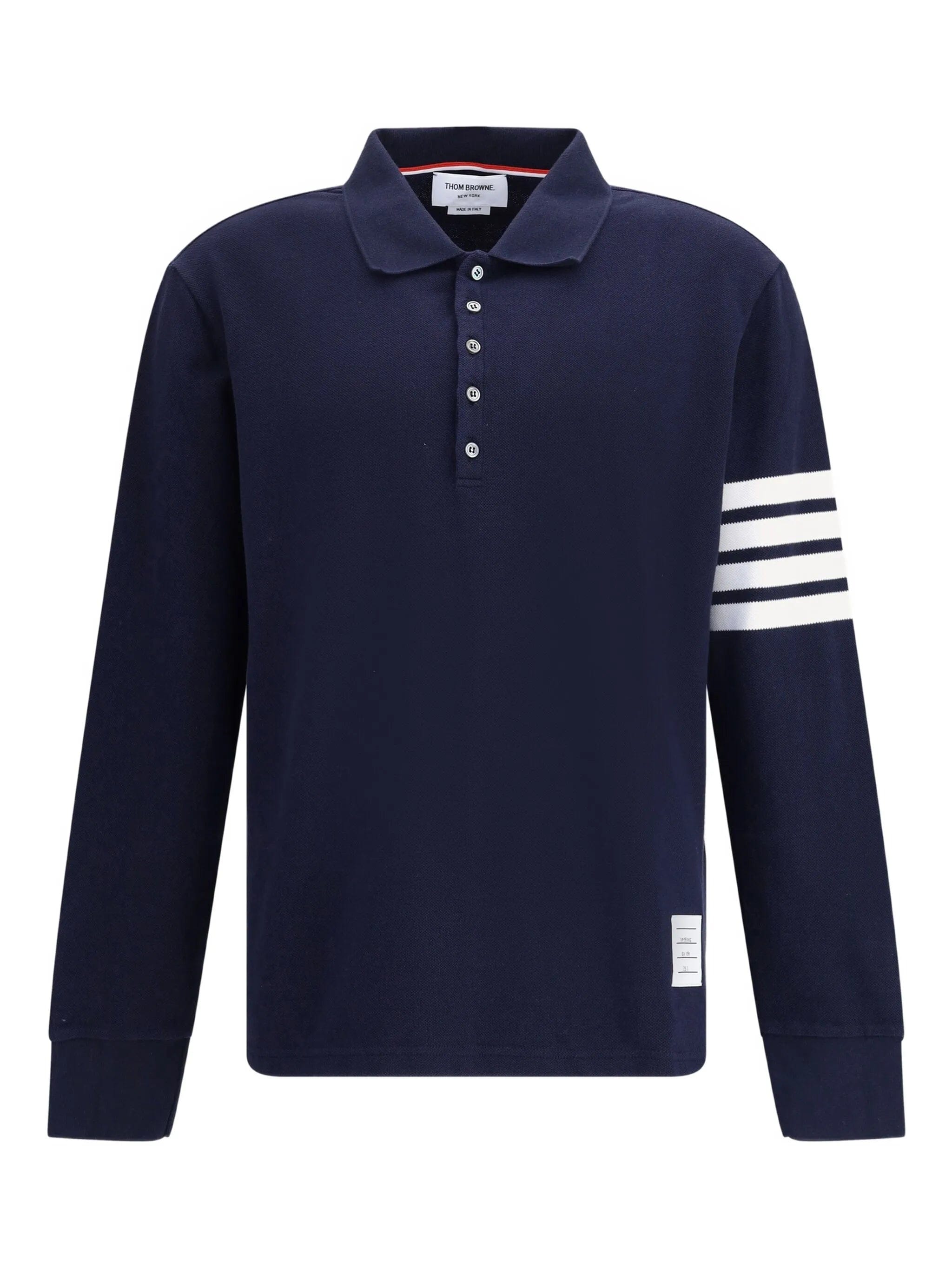 Thom Browne 4 - Bar long - sleeve polo shirt