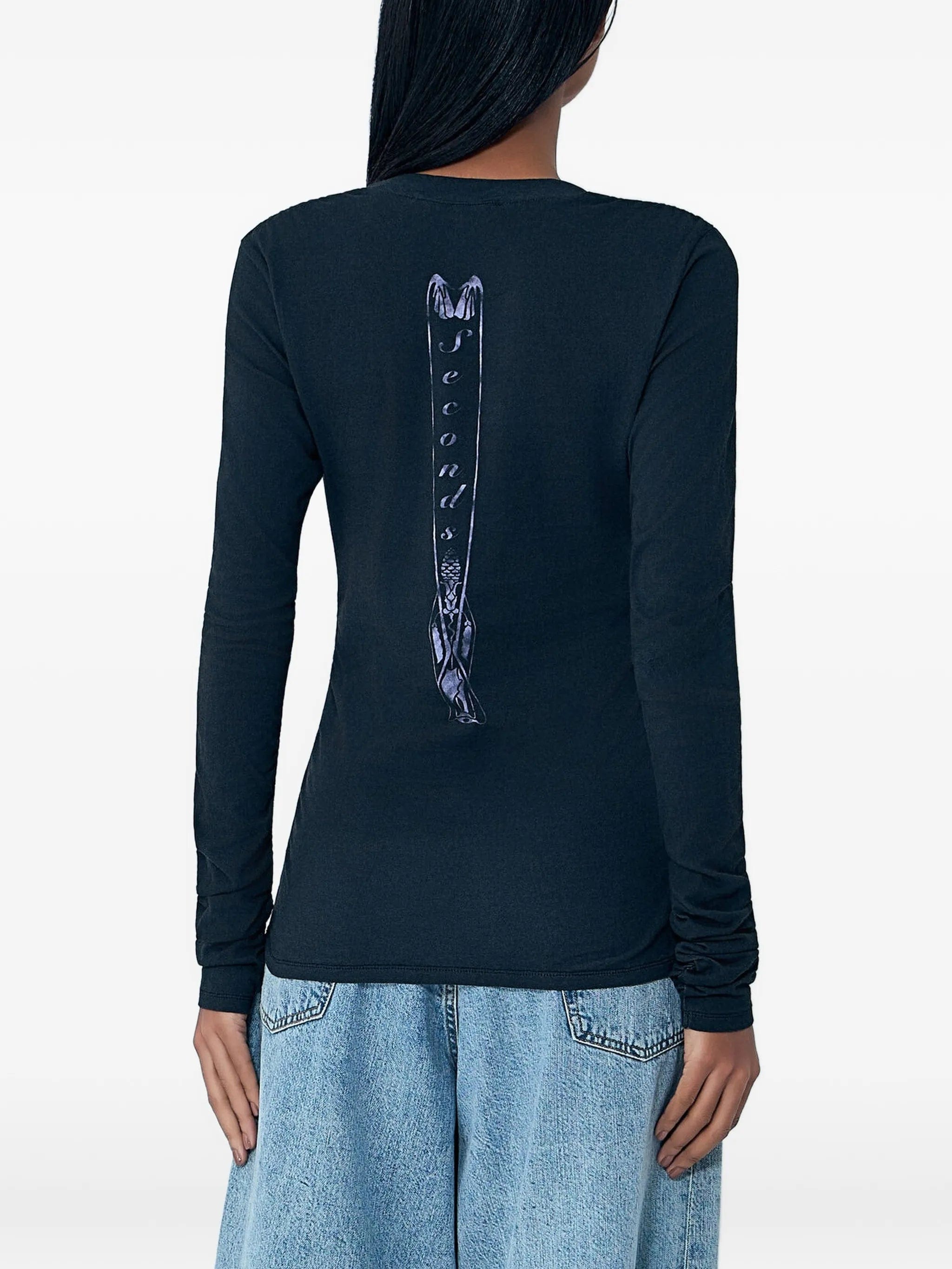 OUR Legacy Strain Slim print long - sleeve T - shirt