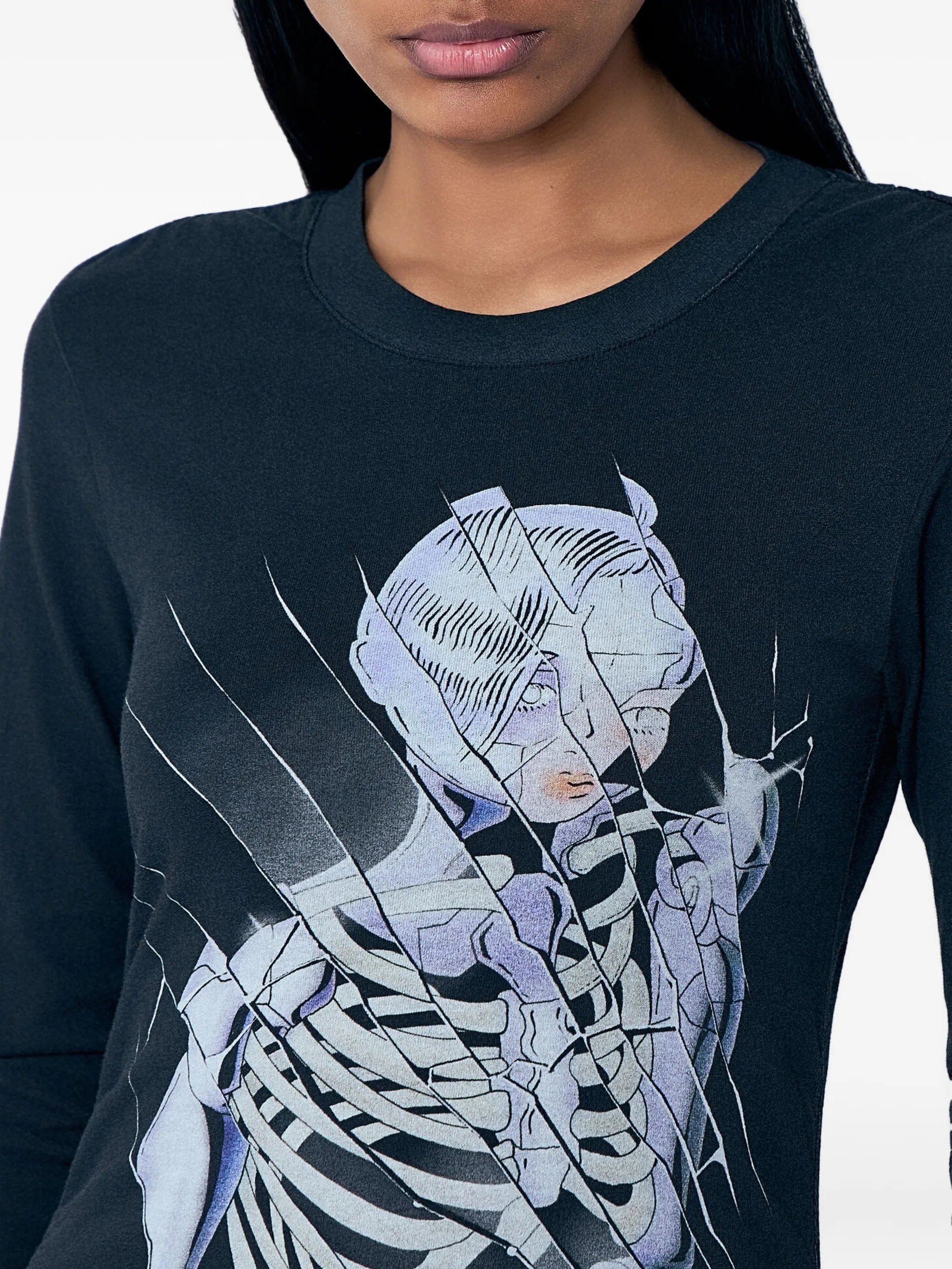 OUR Legacy Strain Slim print long - sleeve T - shirt