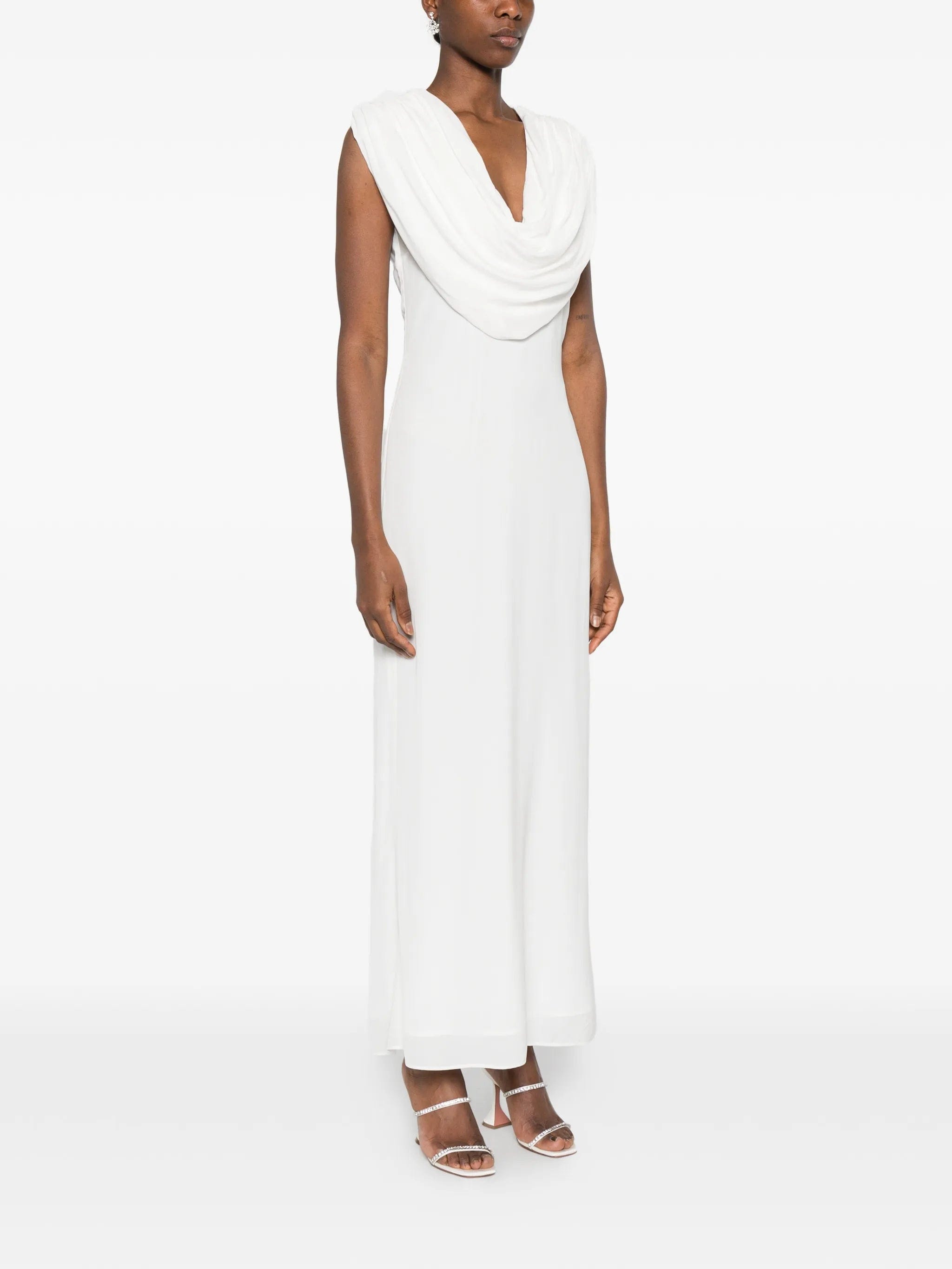 Rotate Birger Christensen Maxi Waterfall sleeveless dress