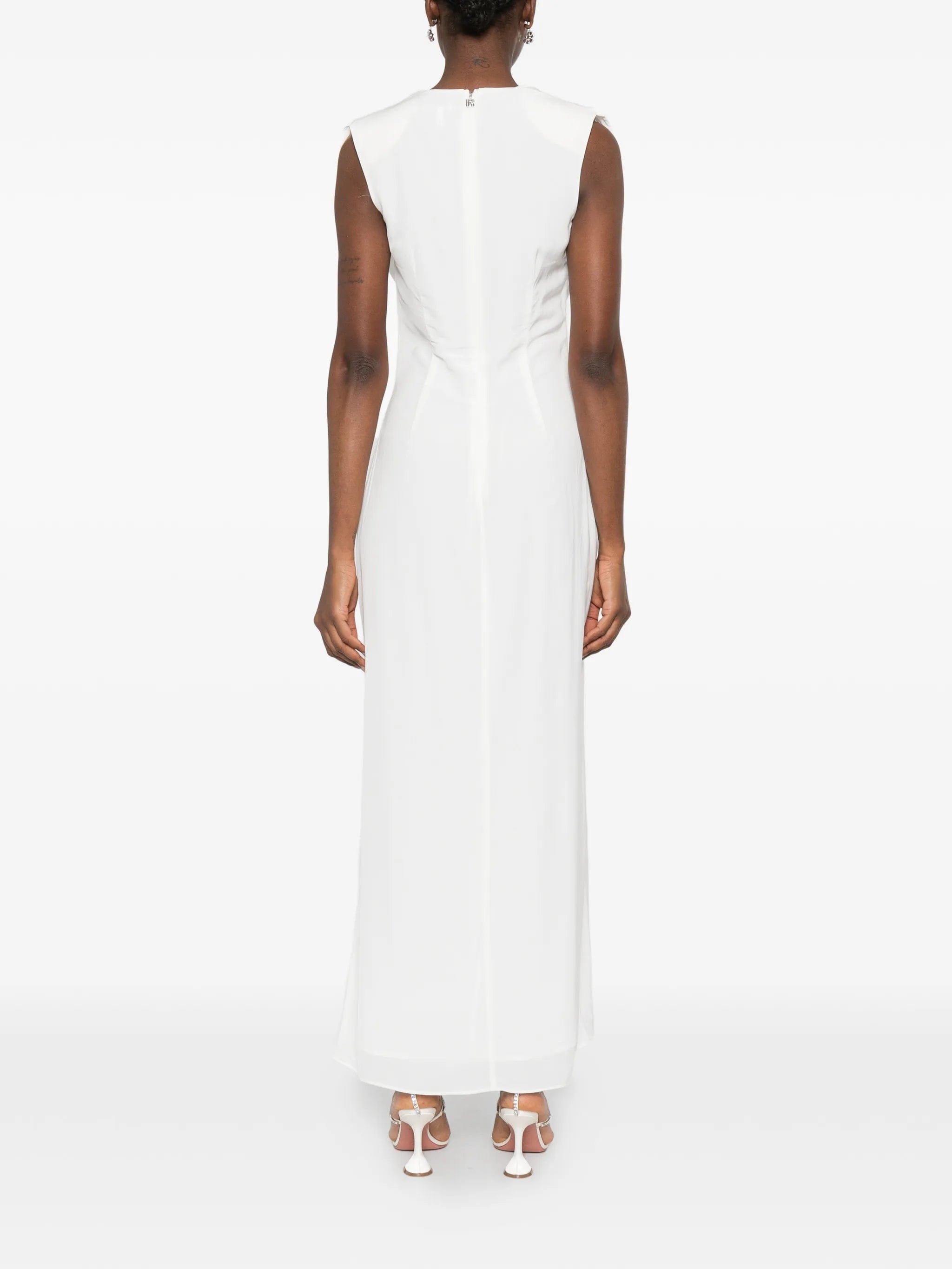 Rotate Birger Christensen Maxi Waterfall sleeveless dress