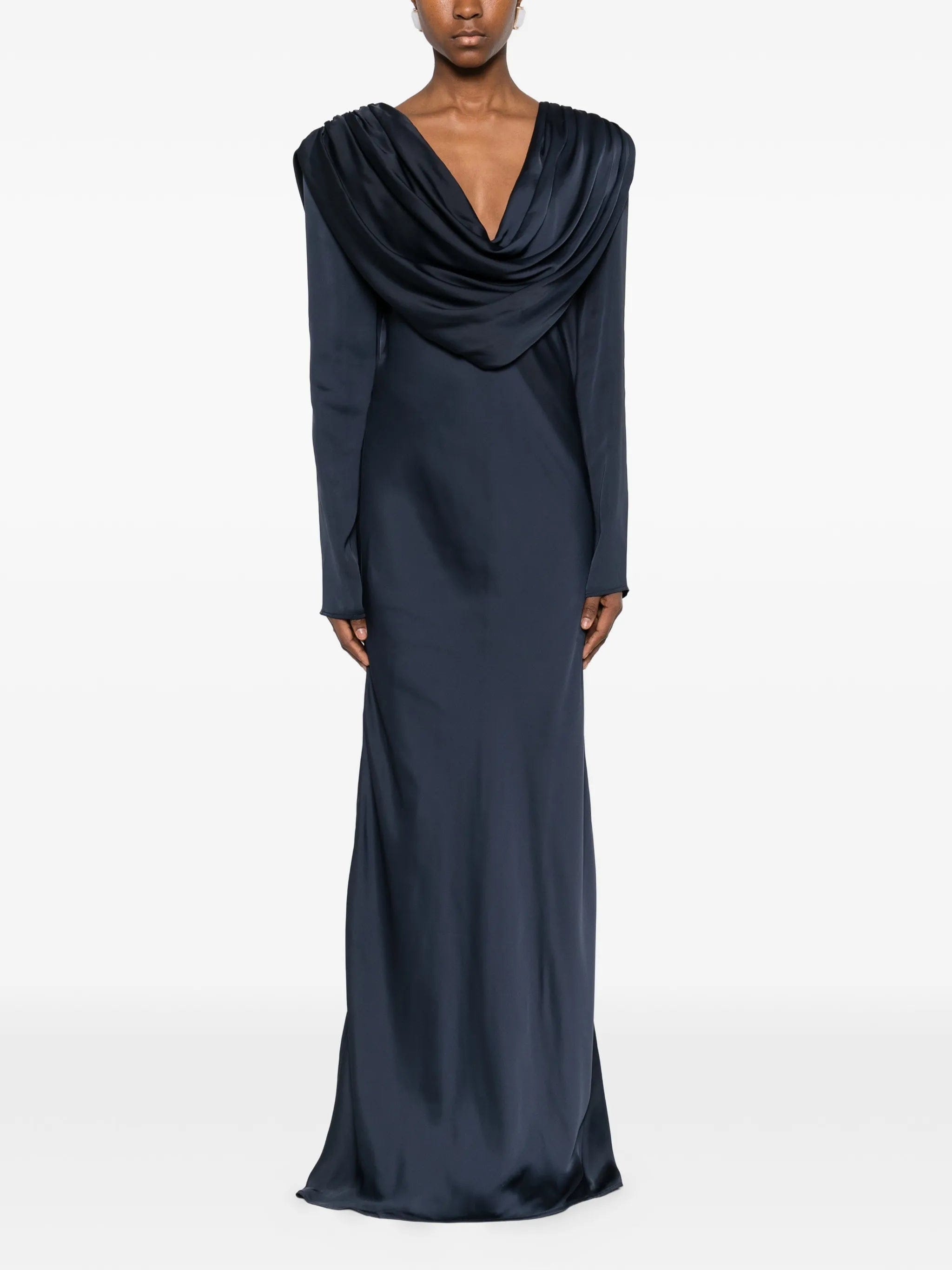 Rotate Birger Christensen cowl - neck tie maxi dress