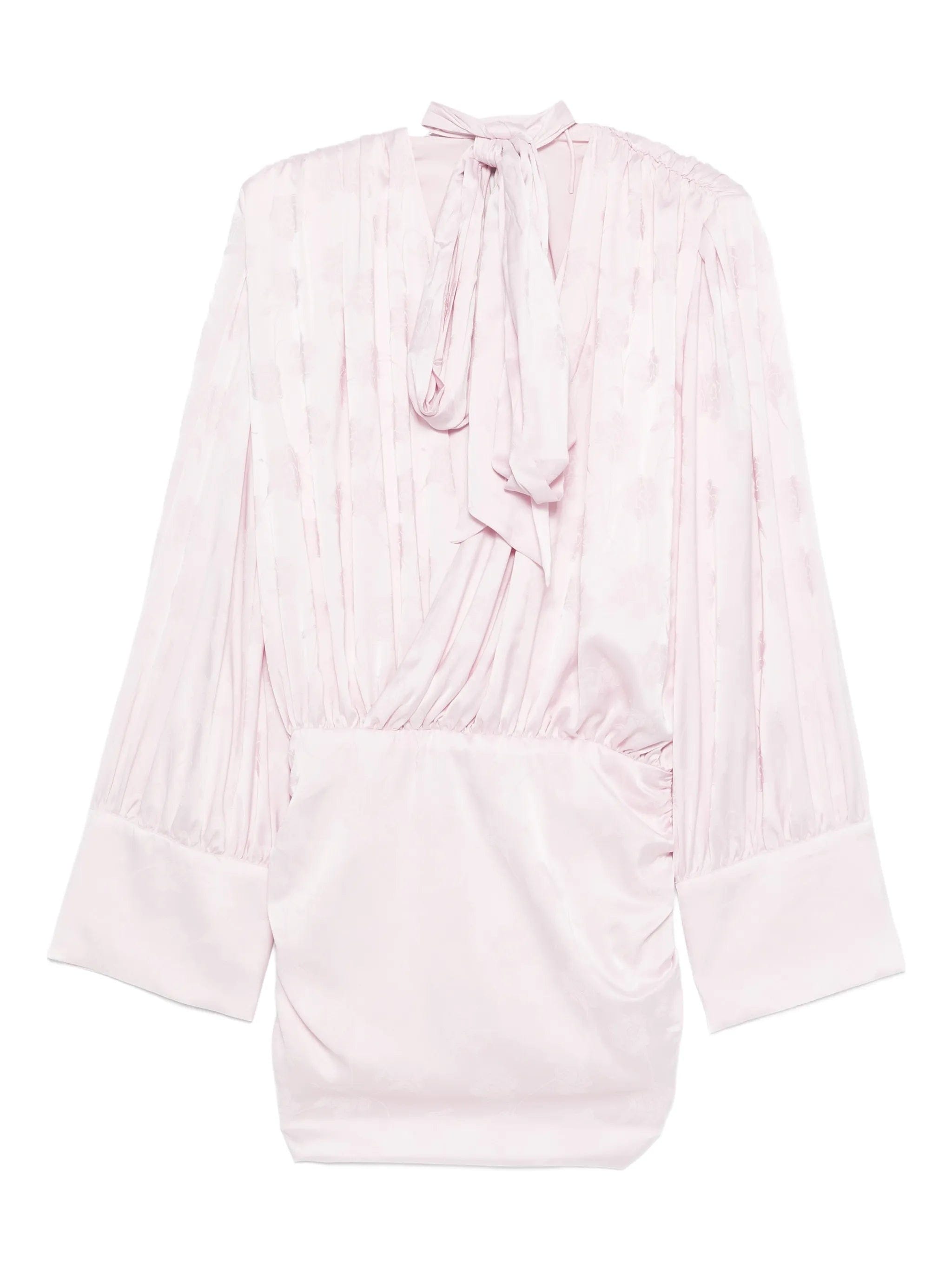 Rotate Birger Christensen LS bow ruched mini dress