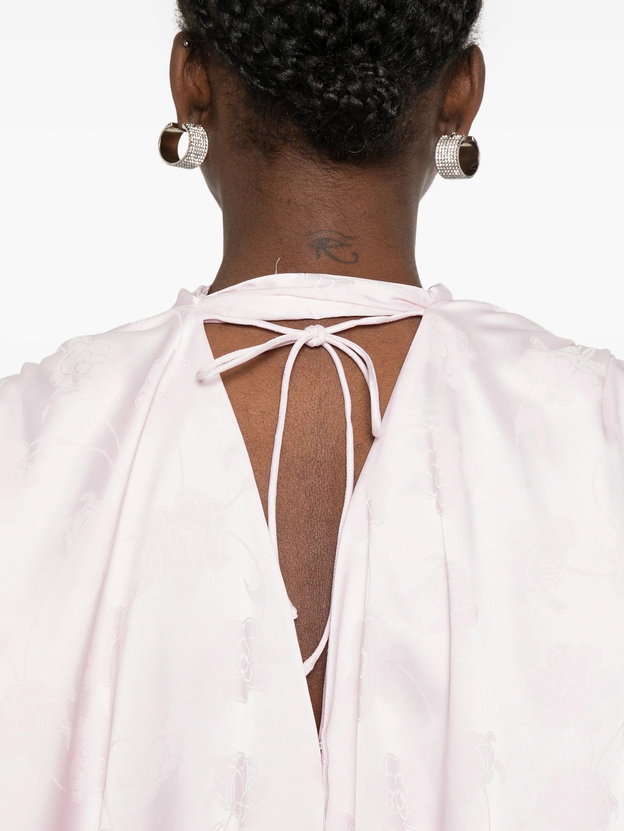 Rotate Birger Christensen LS bow ruched mini dress