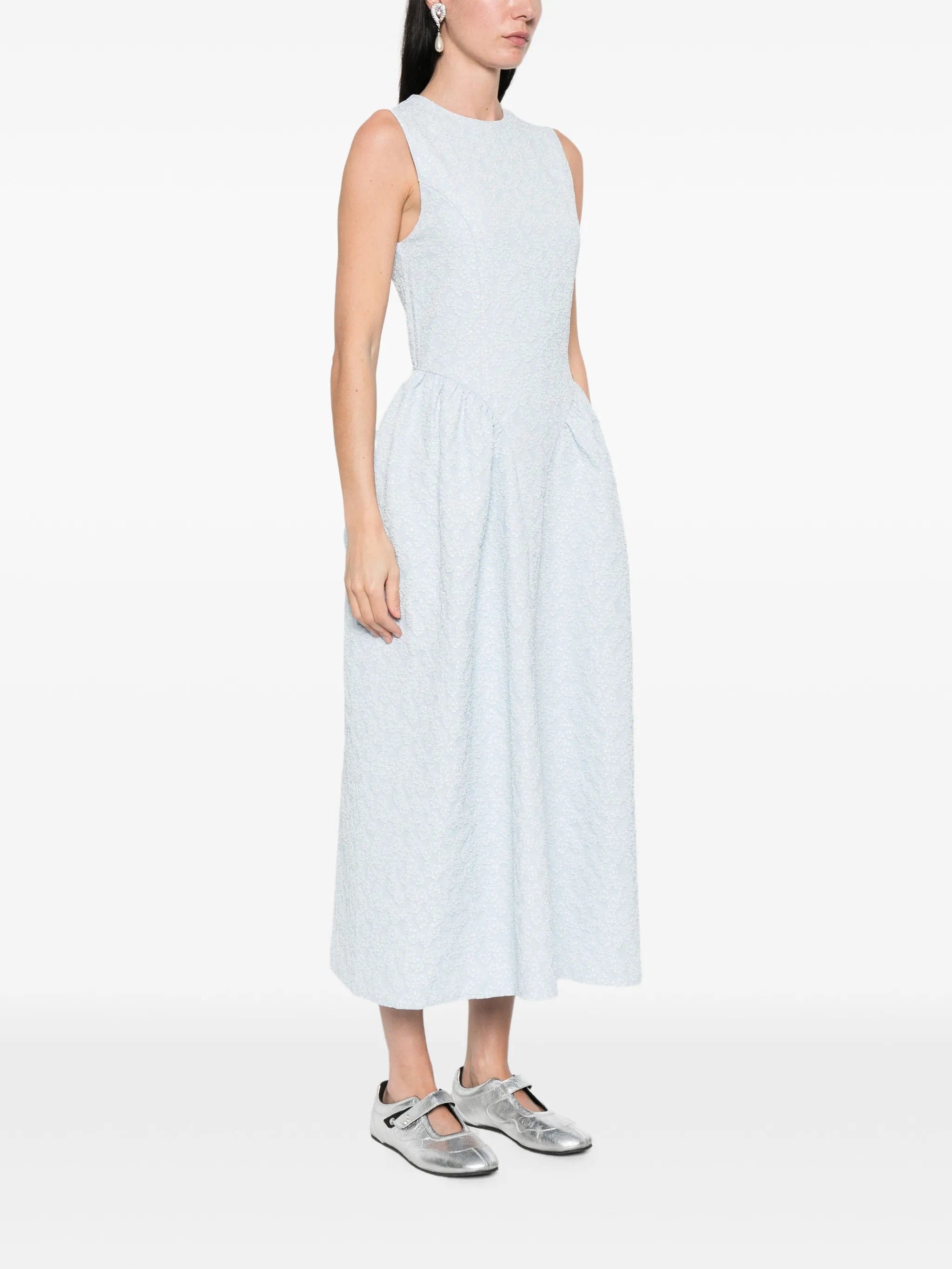 Rotate Birger Christensen jacquard crew - neck midi dress