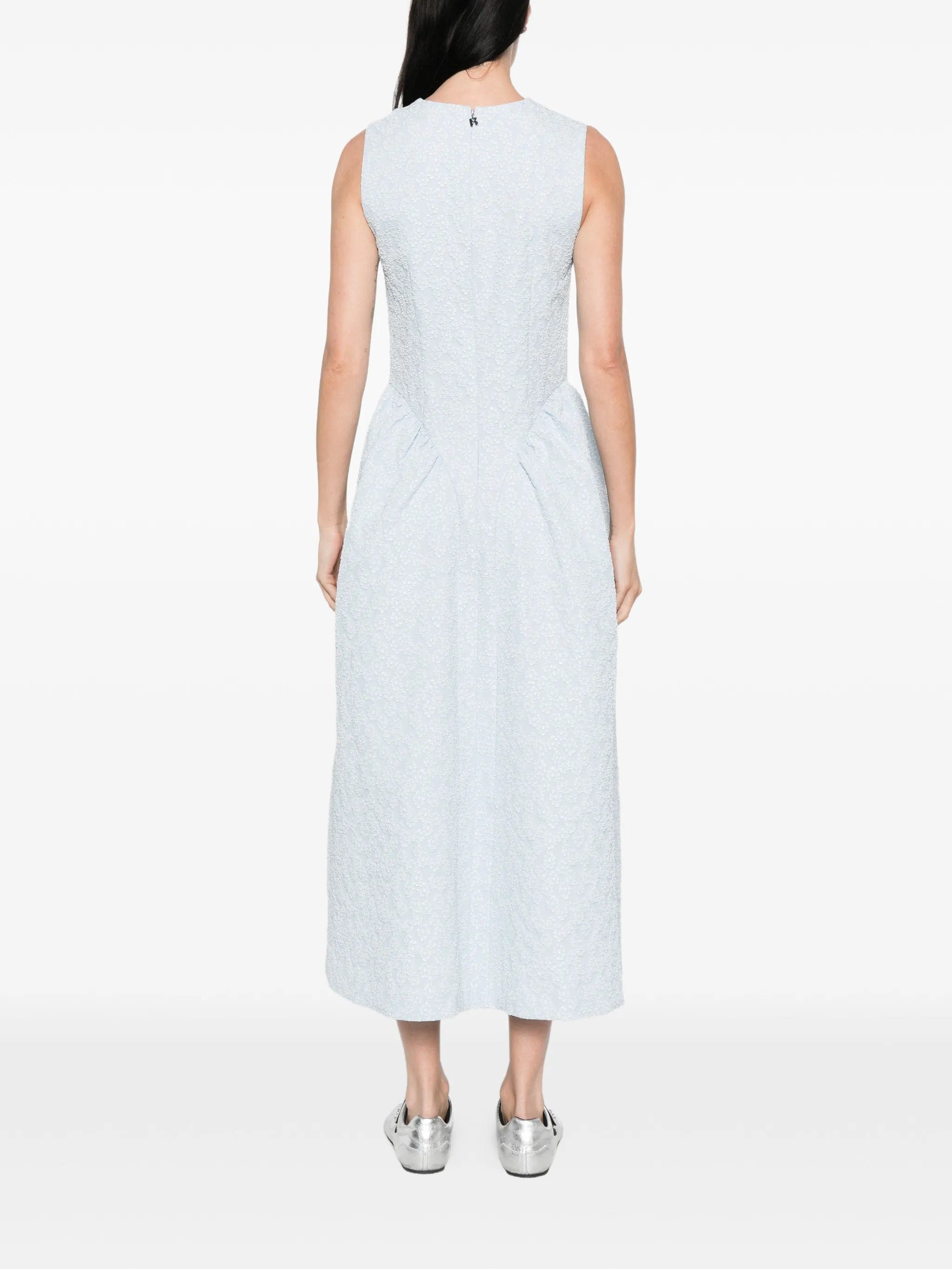 Rotate Birger Christensen jacquard crew - neck midi dress