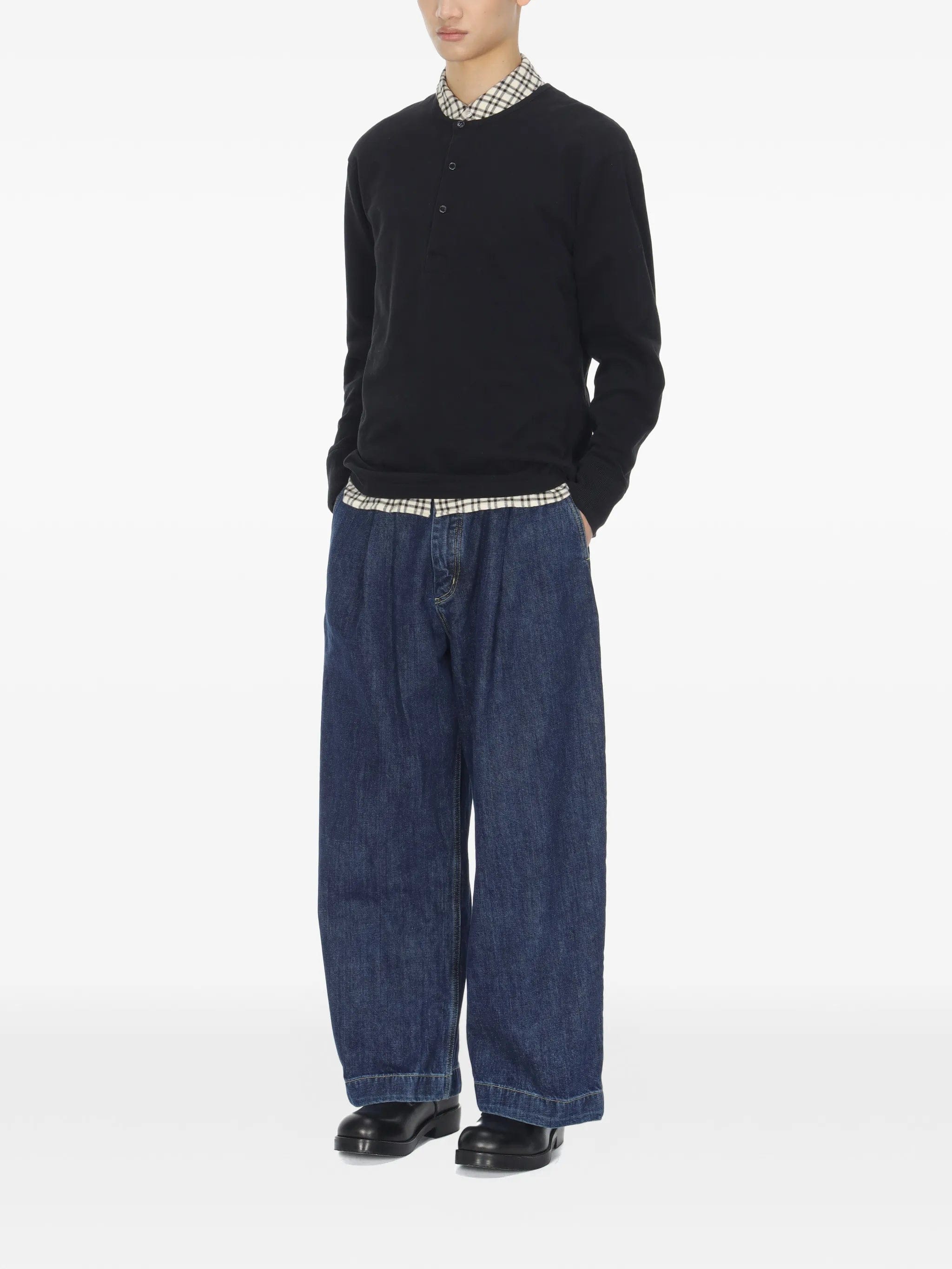 Studio Nicholson henley long - sleeve T - shirt