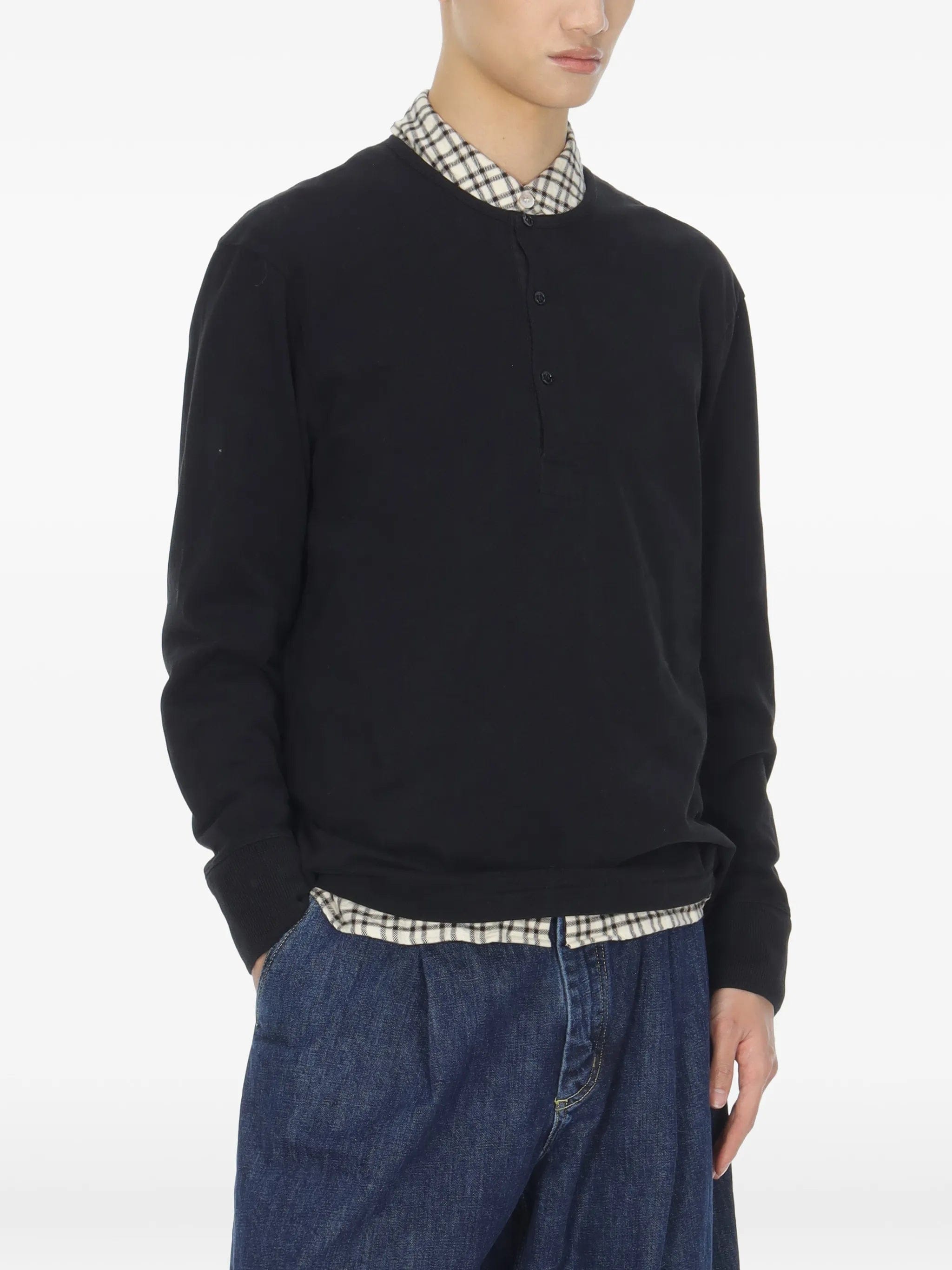 Studio Nicholson henley long - sleeve T - shirt