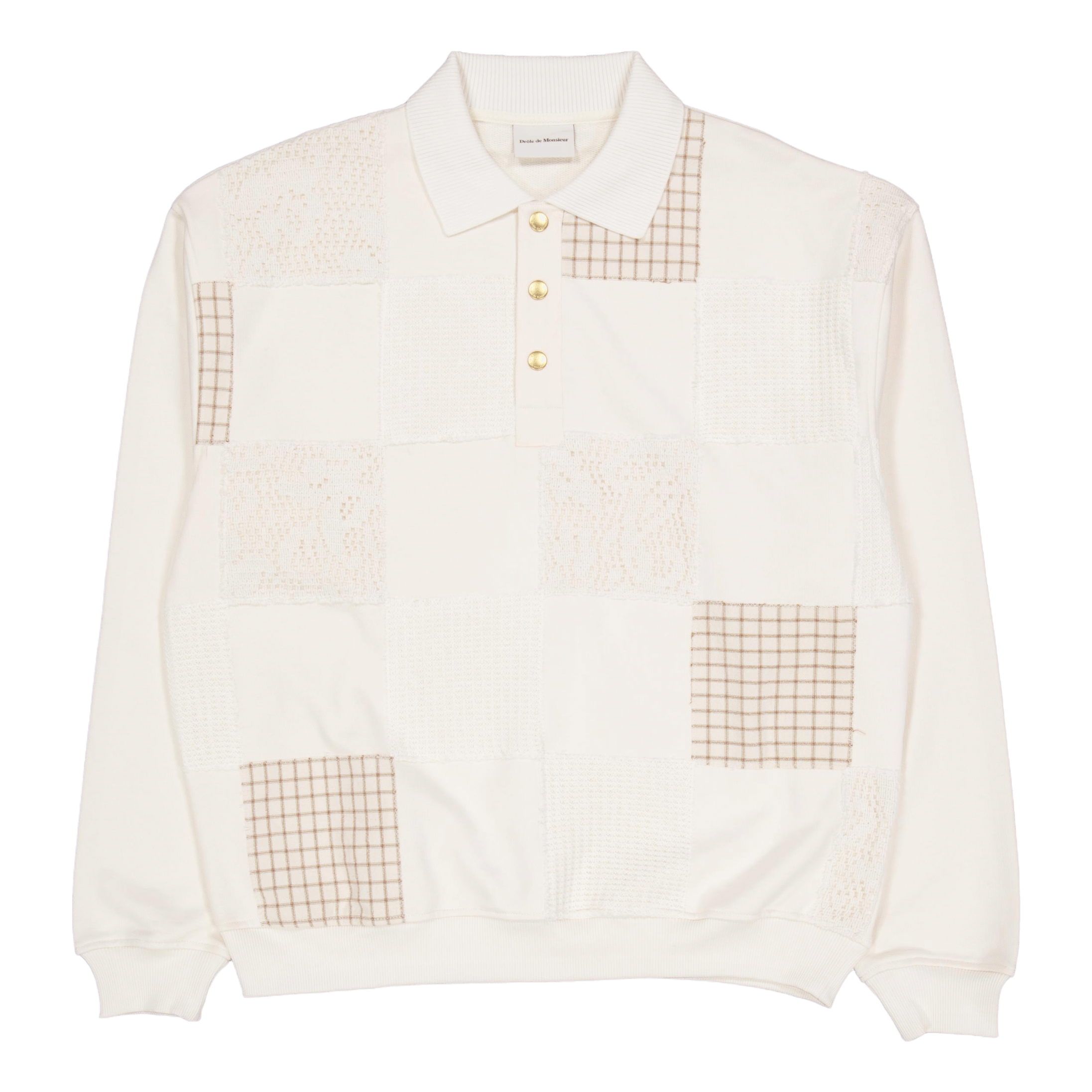 Drôle de Monsieur Le Polo Patchwork Cream