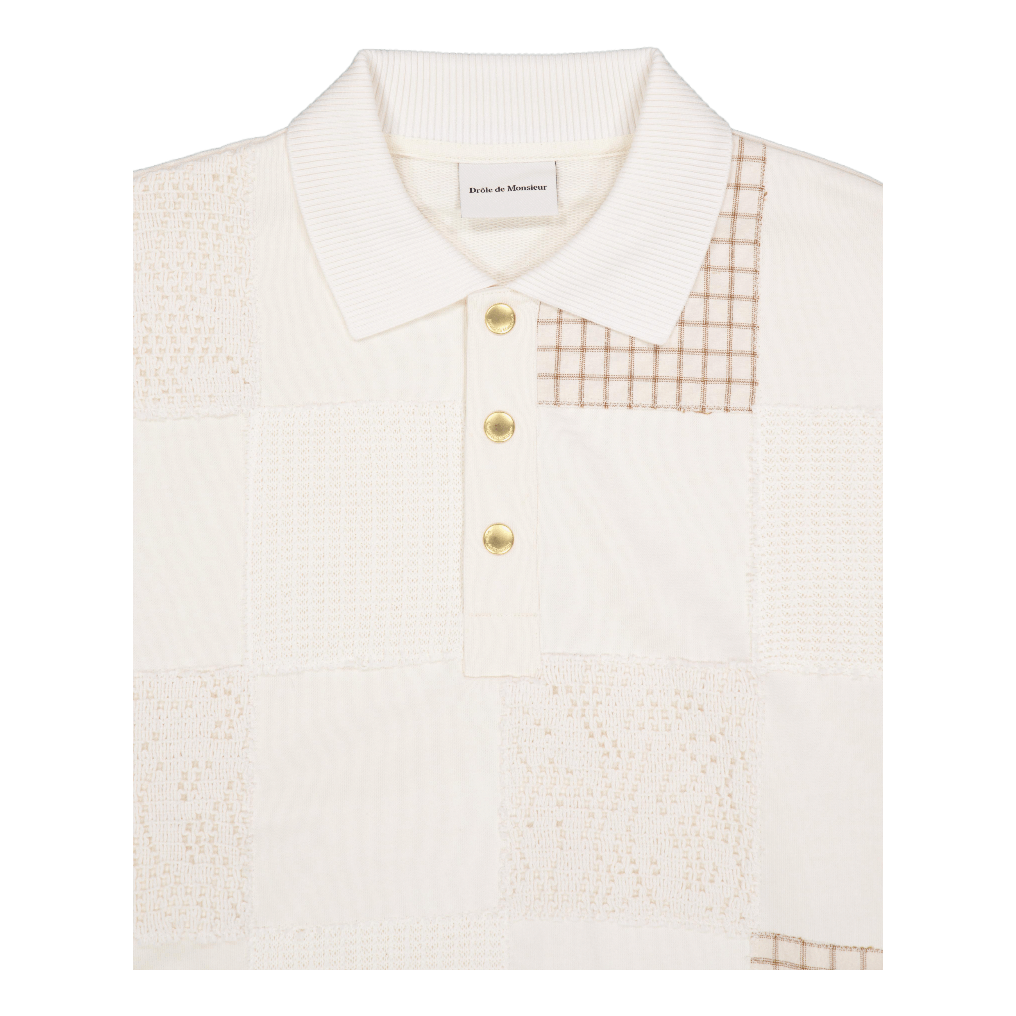 Drôle de Monsieur Le Polo Patchwork Cream