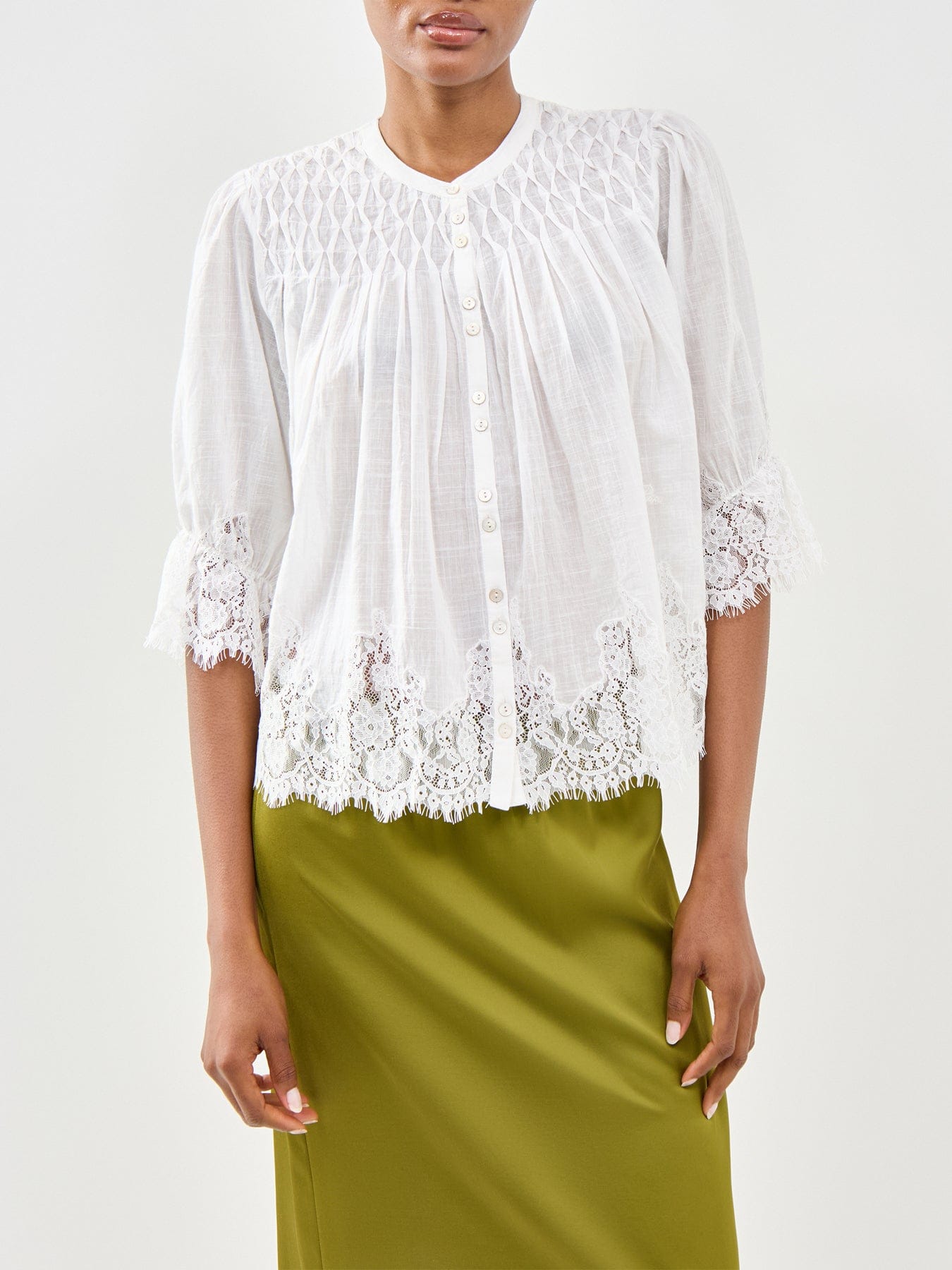 Rixo Erika Blouse White
