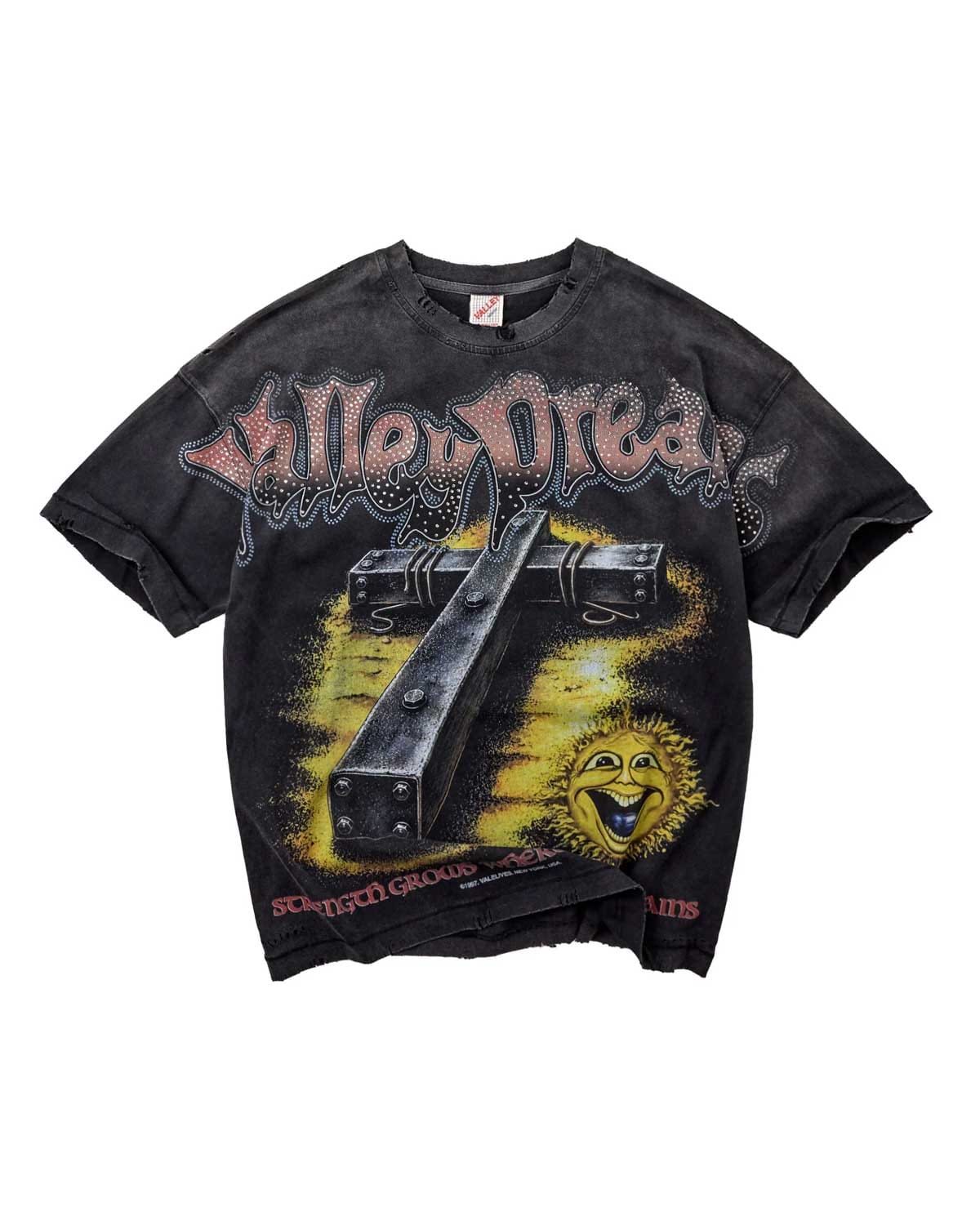 Vale Forever Iron Cross Bling T-Shirt Black