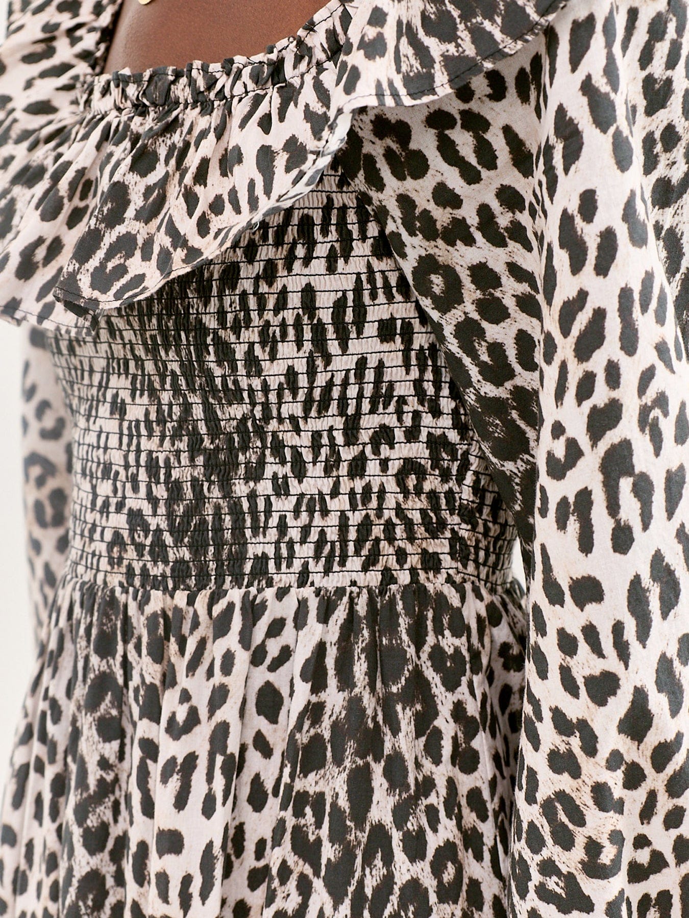 Rixo Gabriel Leopard Midi Dress Multi