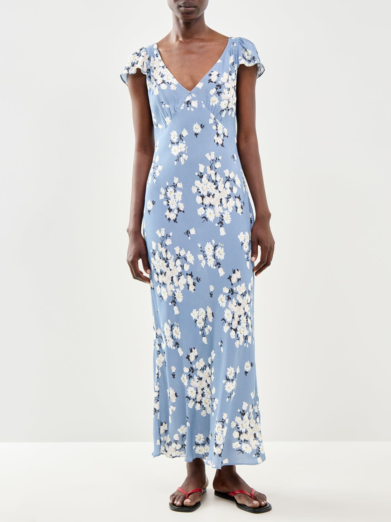 Rixo The Cathy Dress Amelia Bouquet Blue