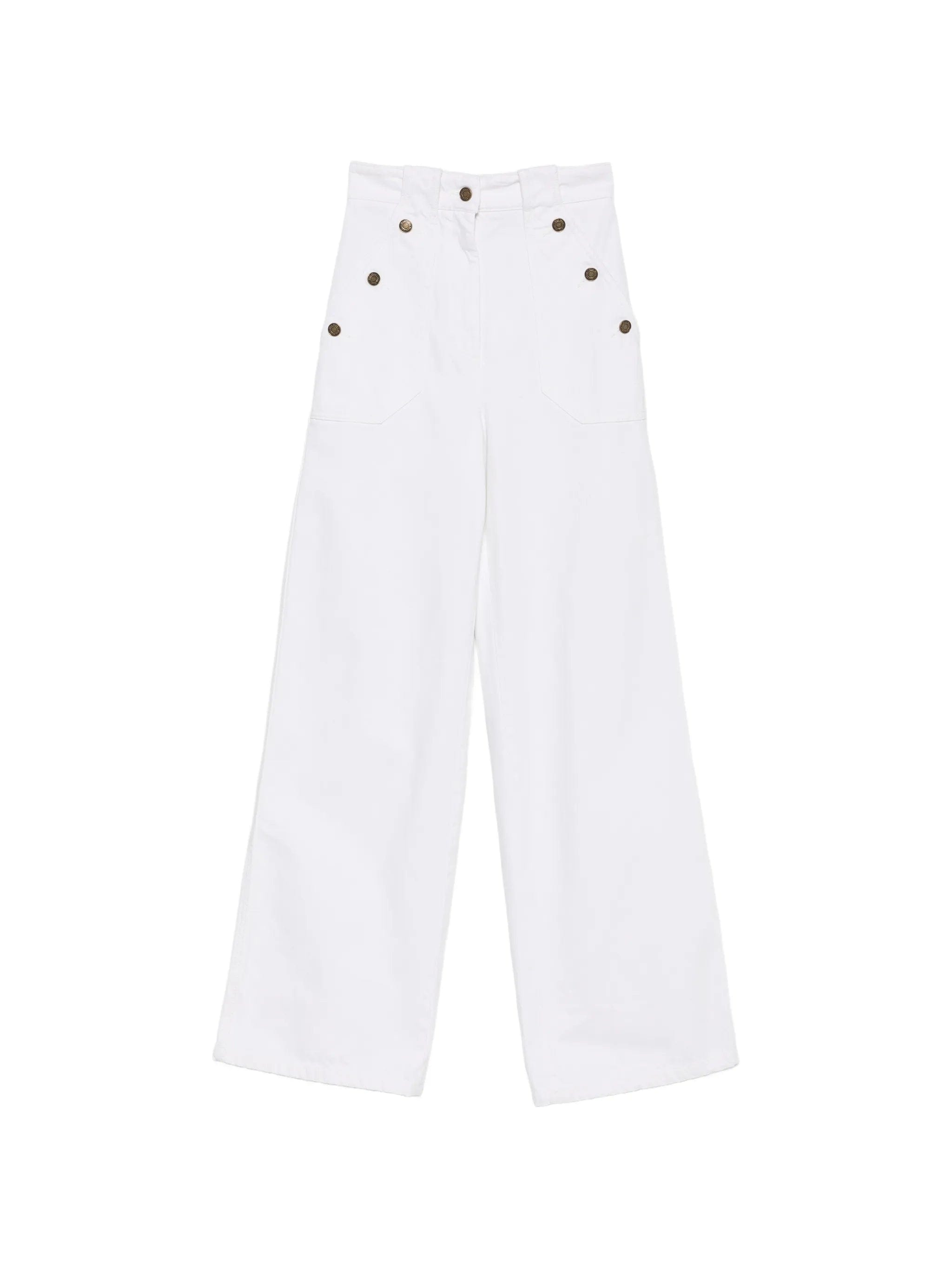 Max Mara button - detail wide - leg trousers