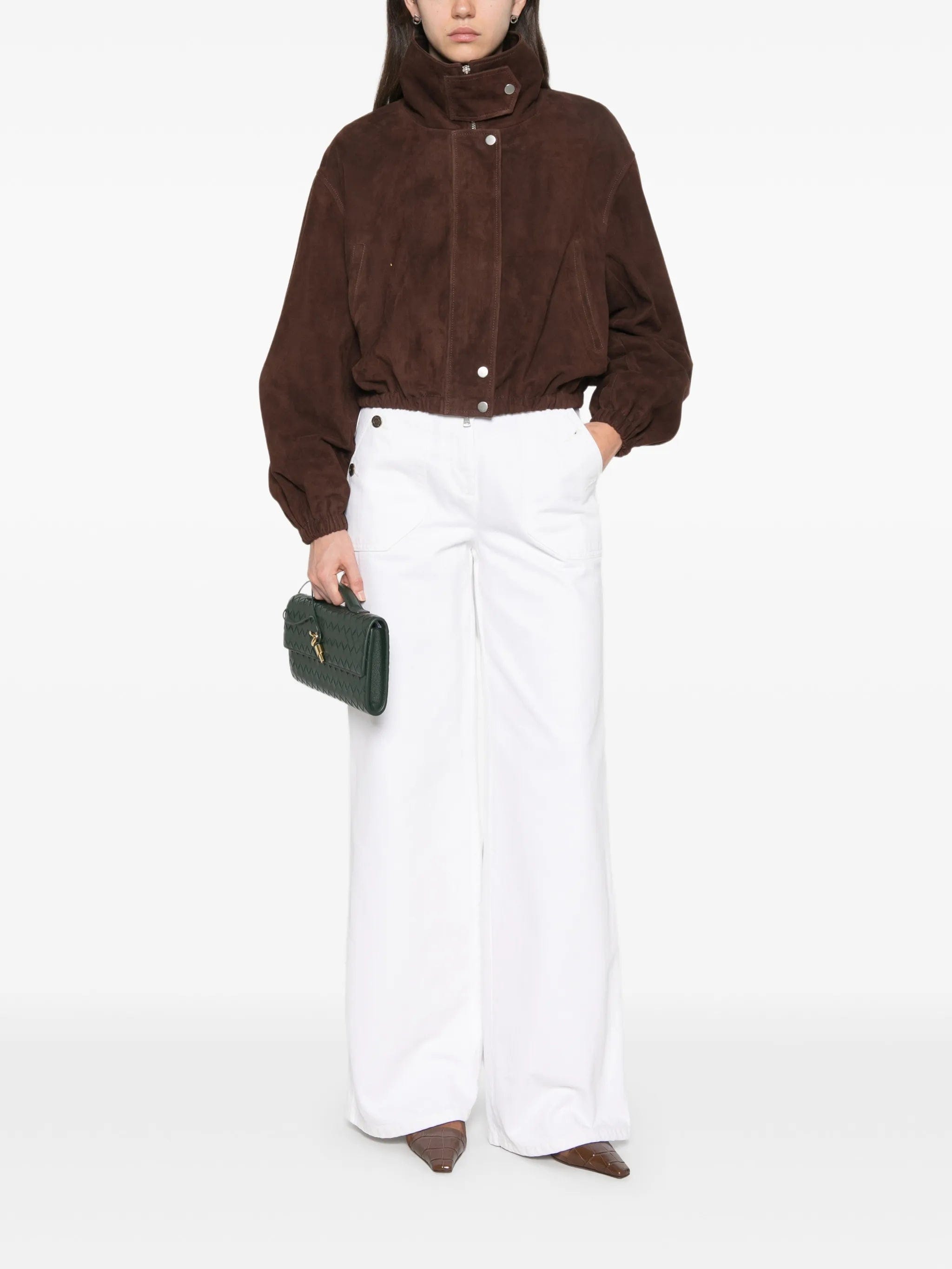 Max Mara button - detail wide - leg trousers