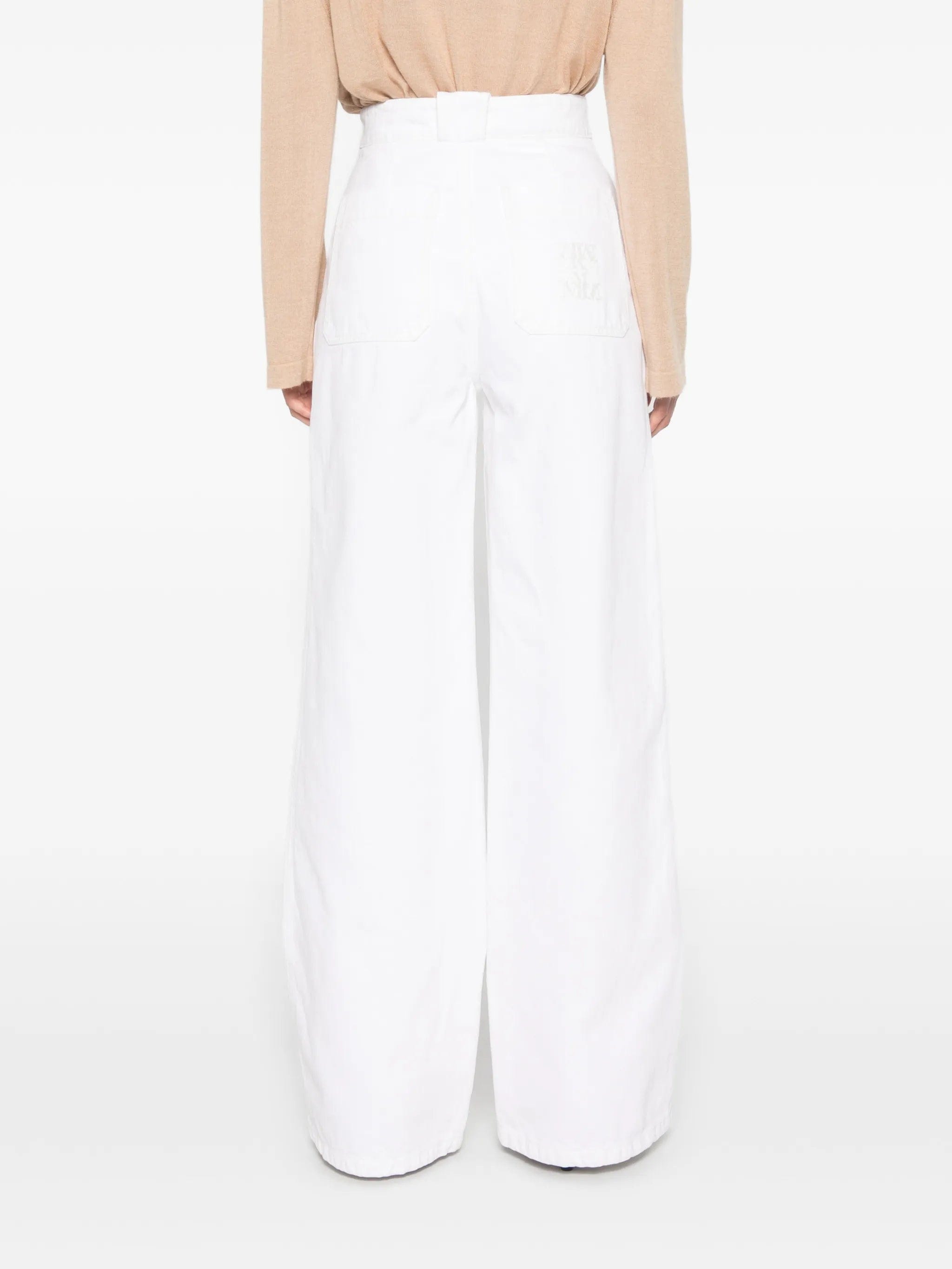 Max Mara button - detail wide - leg trousers
