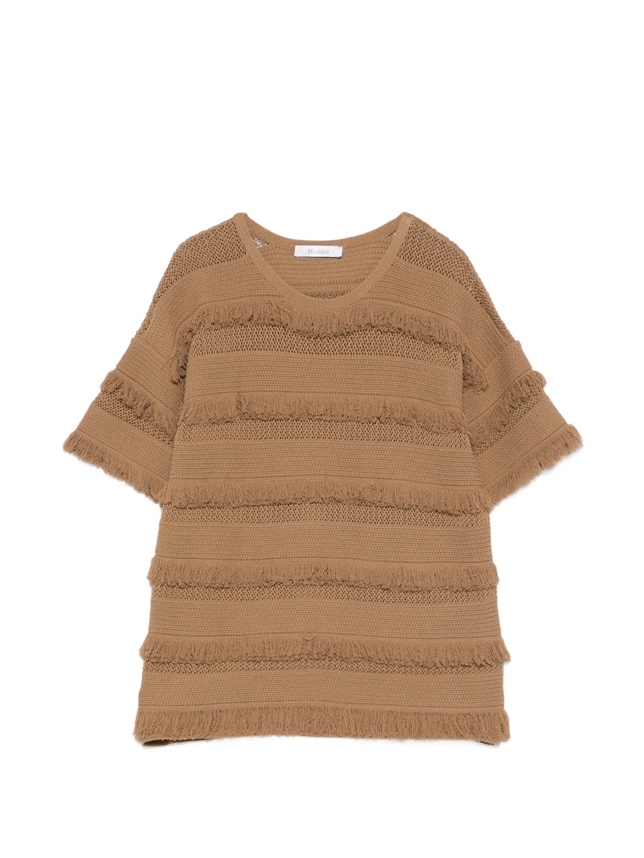 Max Mara fringe - details T - shirt