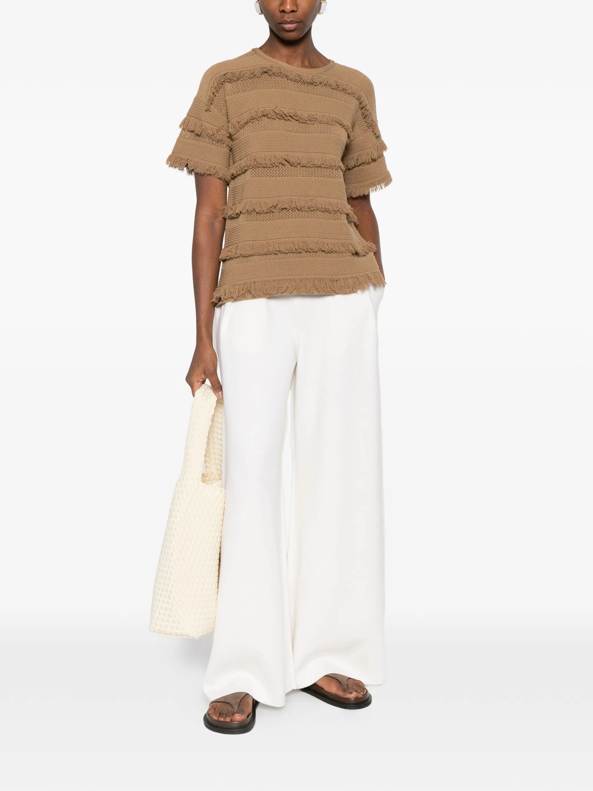 Max Mara fringe - details T - shirt