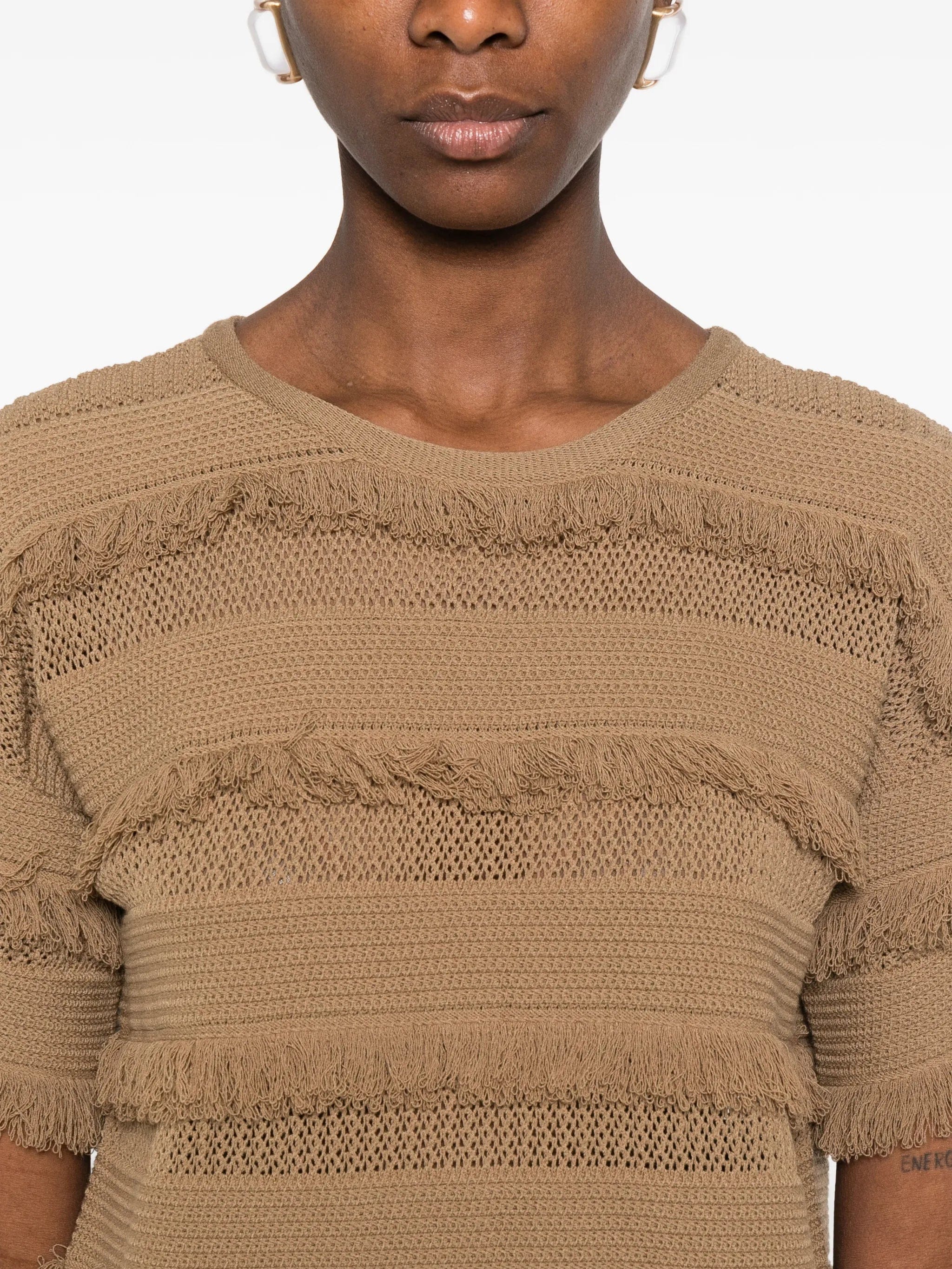 Max Mara fringe - details T - shirt