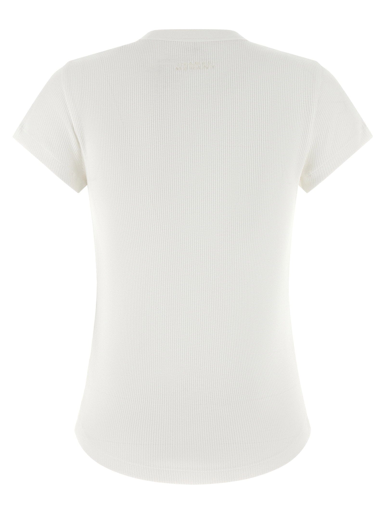 Isabel Marant Ribbed Cotton Jersey T - shirt — White