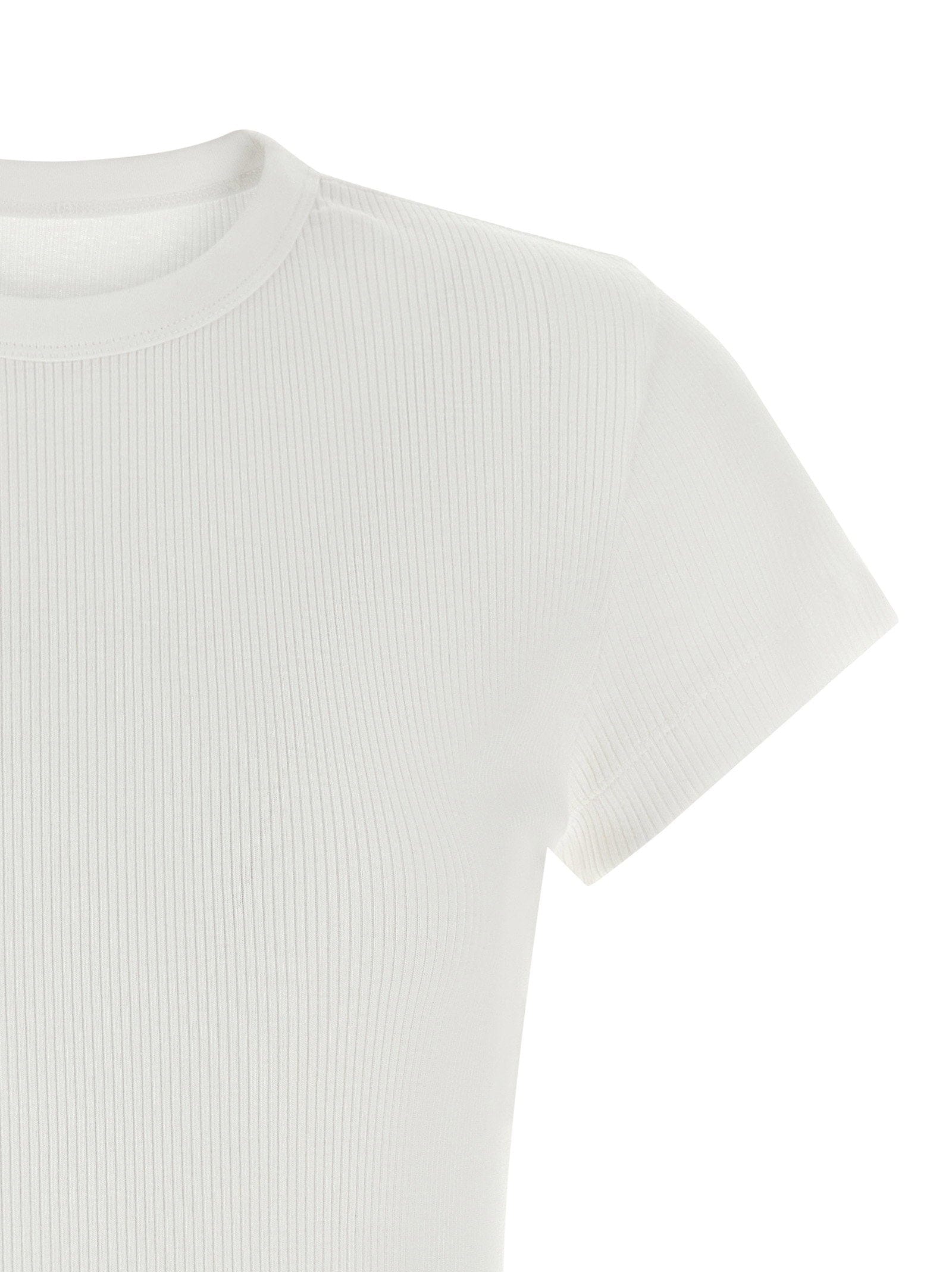 Isabel Marant Ribbed Cotton Jersey T - shirt — White