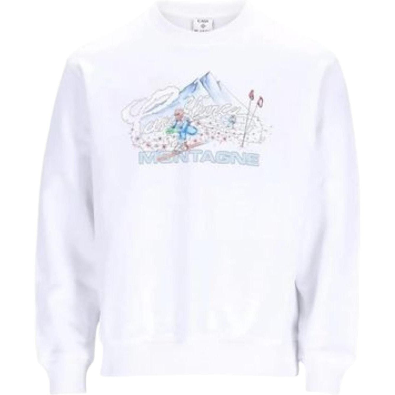 Casablanca Ski Printed Crewneck White