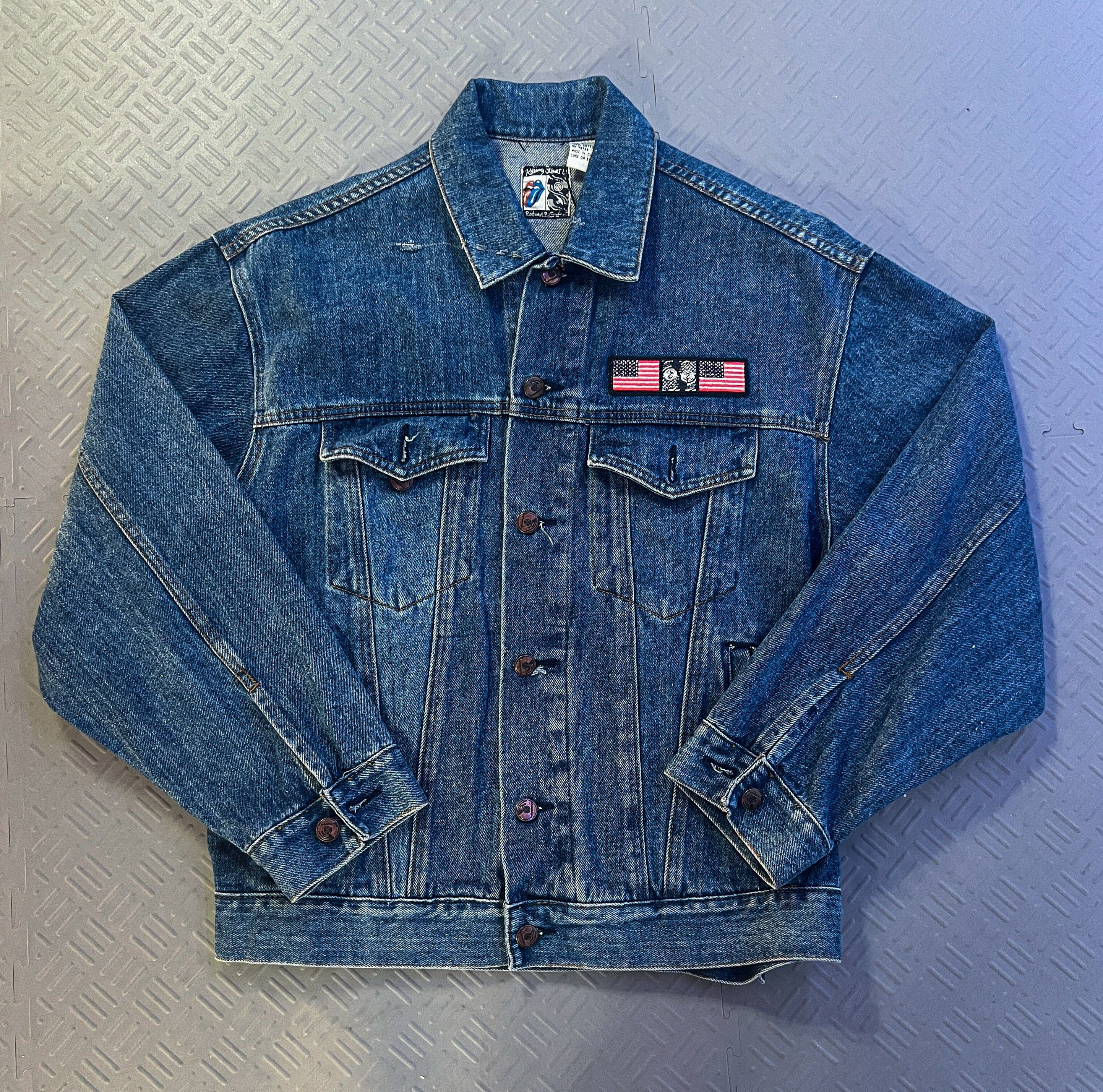 2nd Culture 1989 Rolling Stones Steel Wheels Denim Jacket (S)