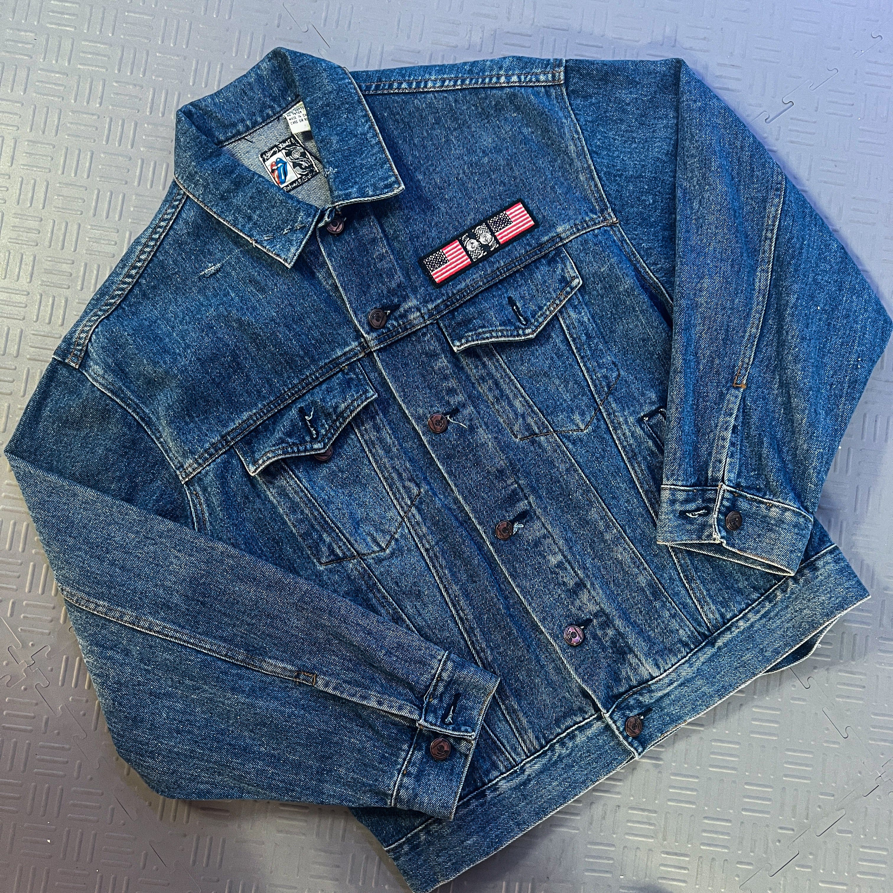 2nd Culture 1989 Rolling Stones Steel Wheels Denim Jacket (S)