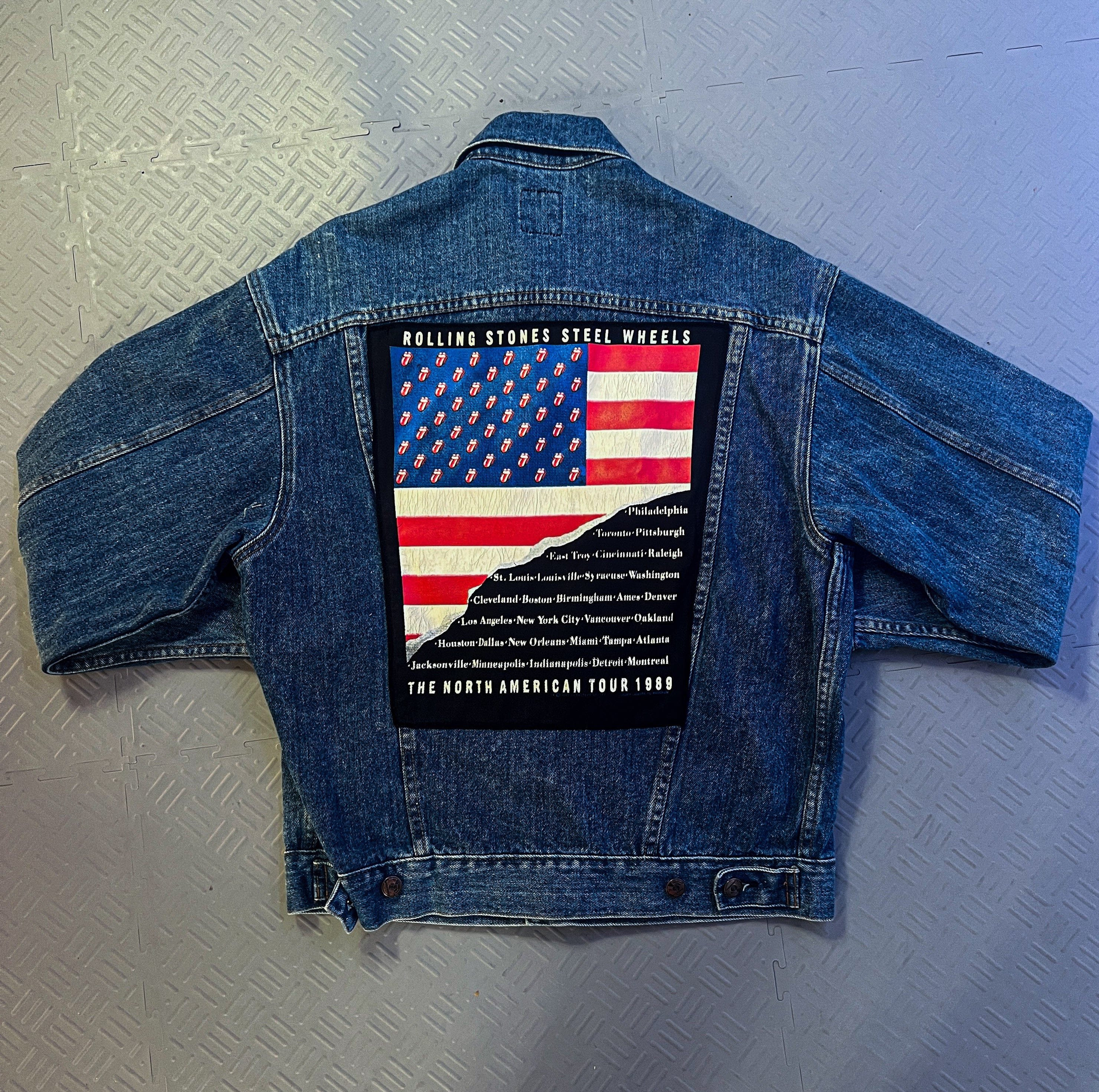 2nd Culture 1989 Rolling Stones Steel Wheels Denim Jacket (S)