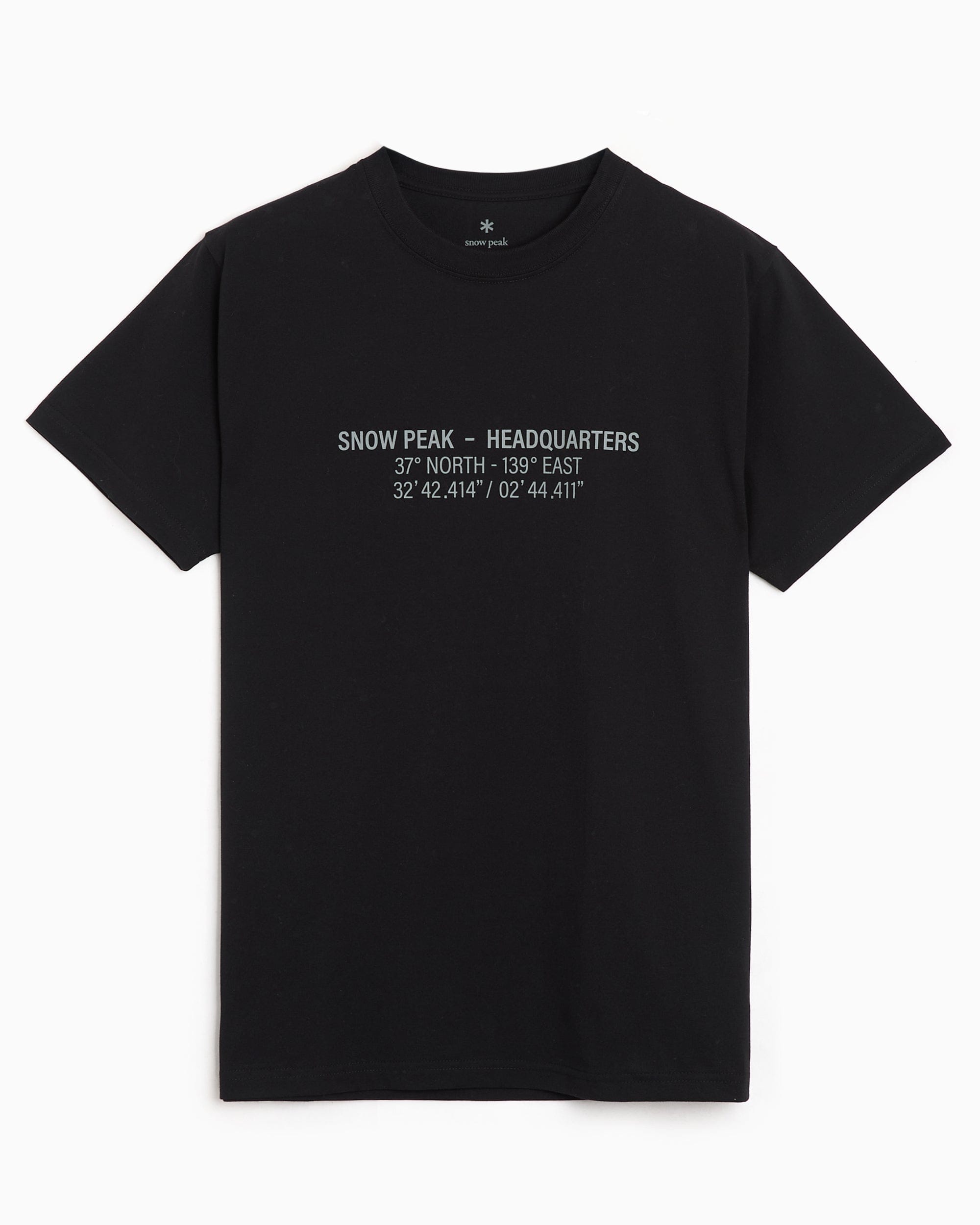 Snow Peak Camiseta con gráfico Relaxed Snow Peak HQ Topographic Map para hombre