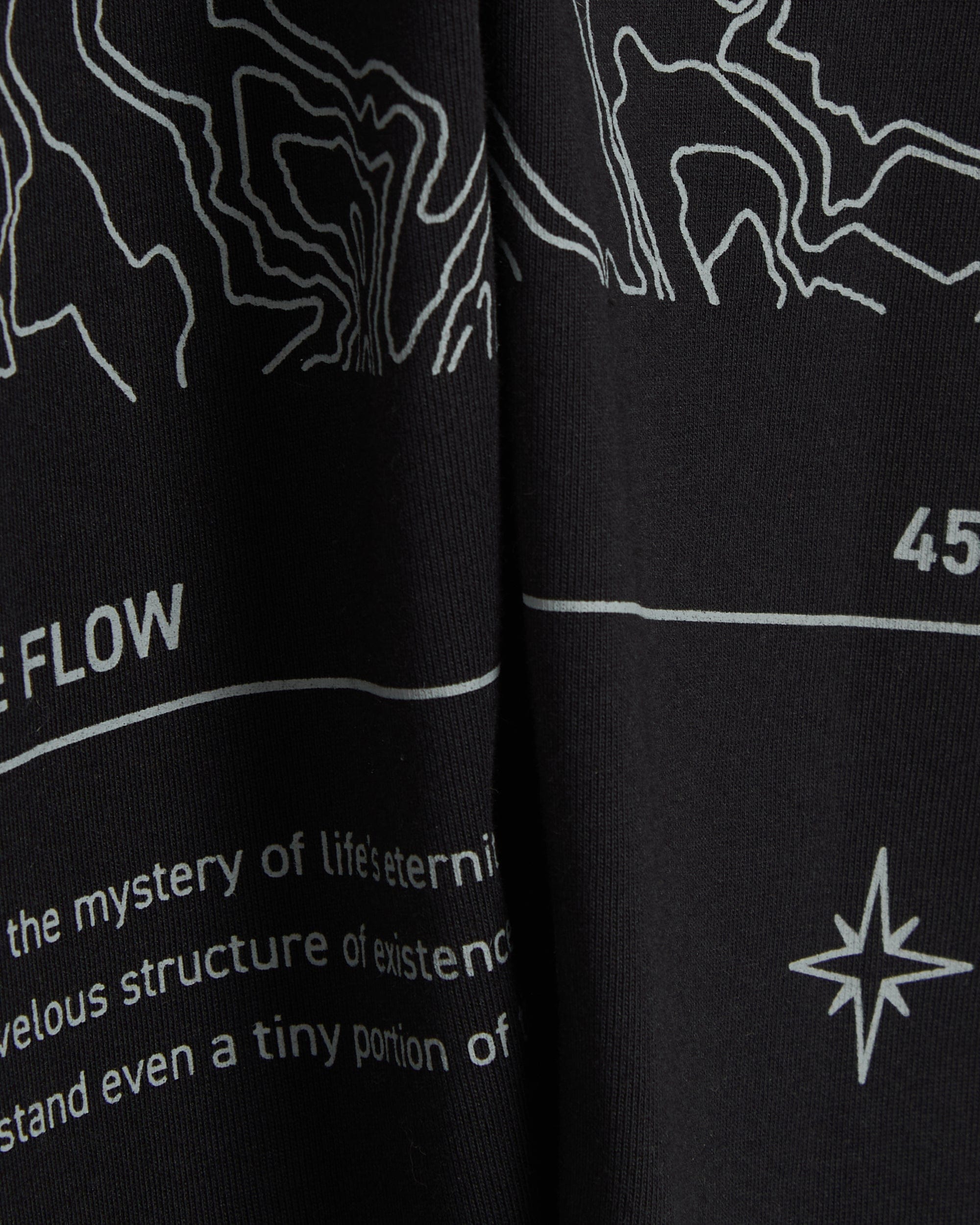 Snow Peak Camiseta con gráfico Relaxed Snow Peak HQ Topographic Map para hombre