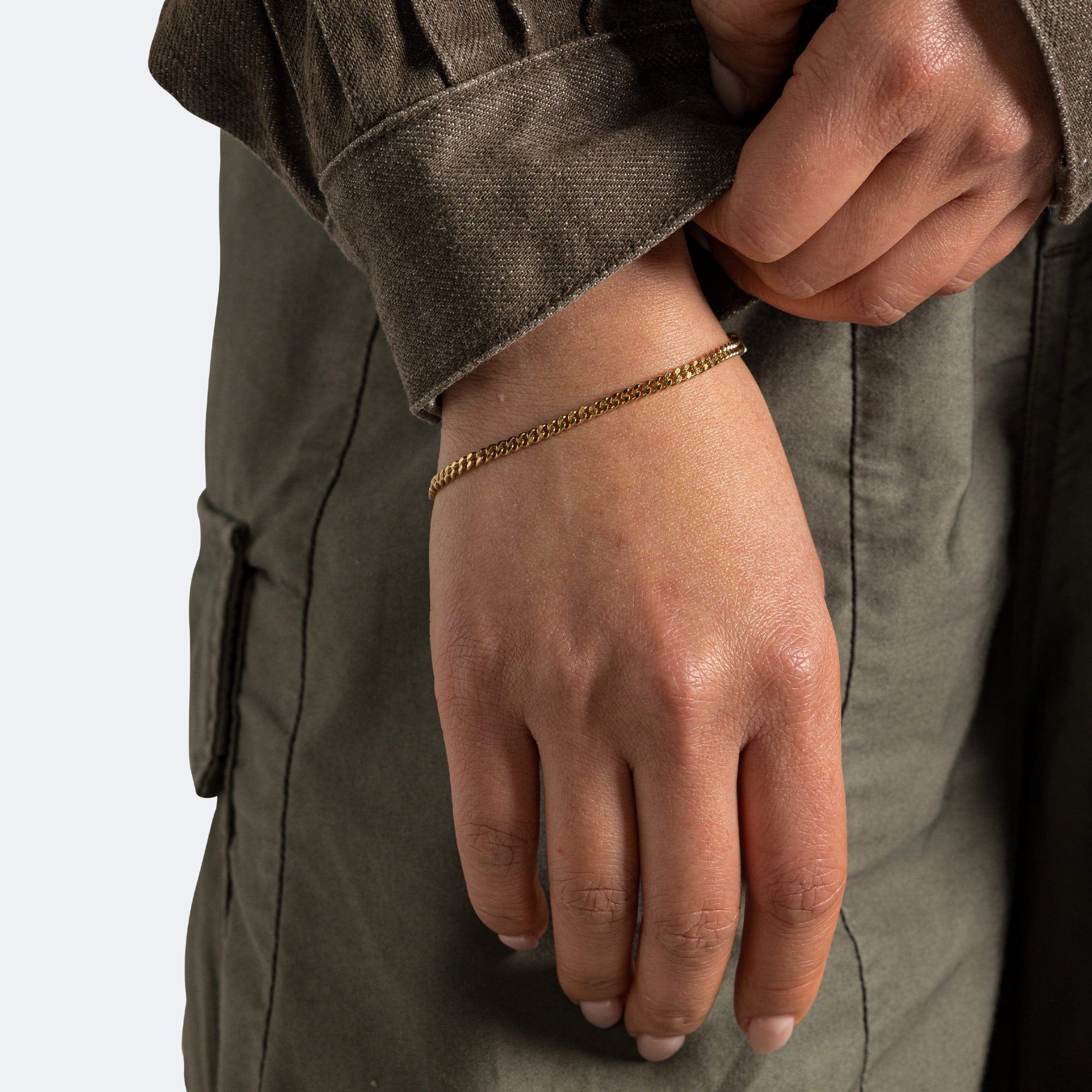 Tom Wood Curb Bracelet M - 18K Gold/925 Silver Gold