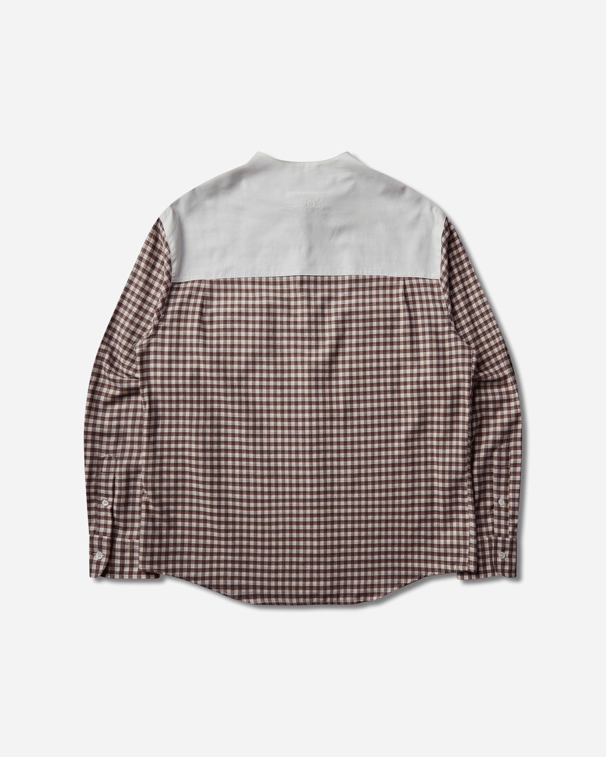 MM6 Maison Margiela Men's Checkered Flannel Shirt Brown / Off White