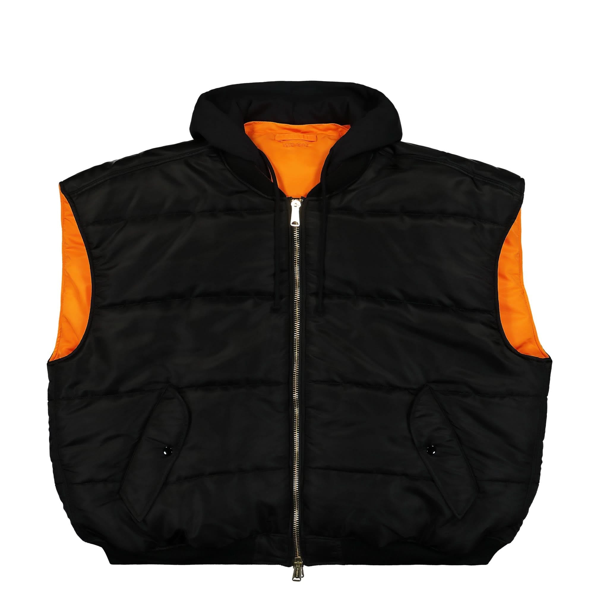 Vetements Logo Bomber Reversible Vest with a Hood