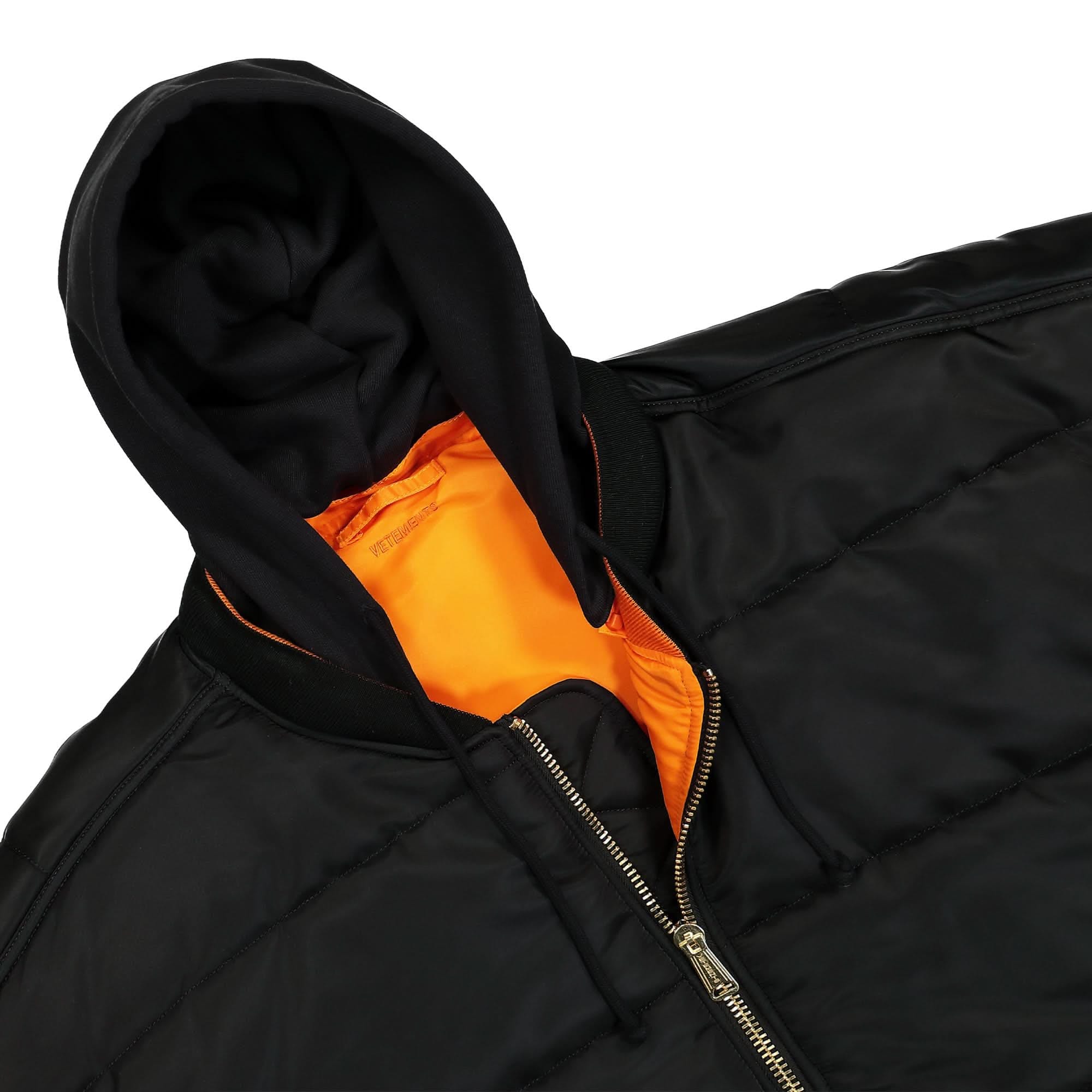 Vetements Logo Bomber Reversible Vest with a Hood