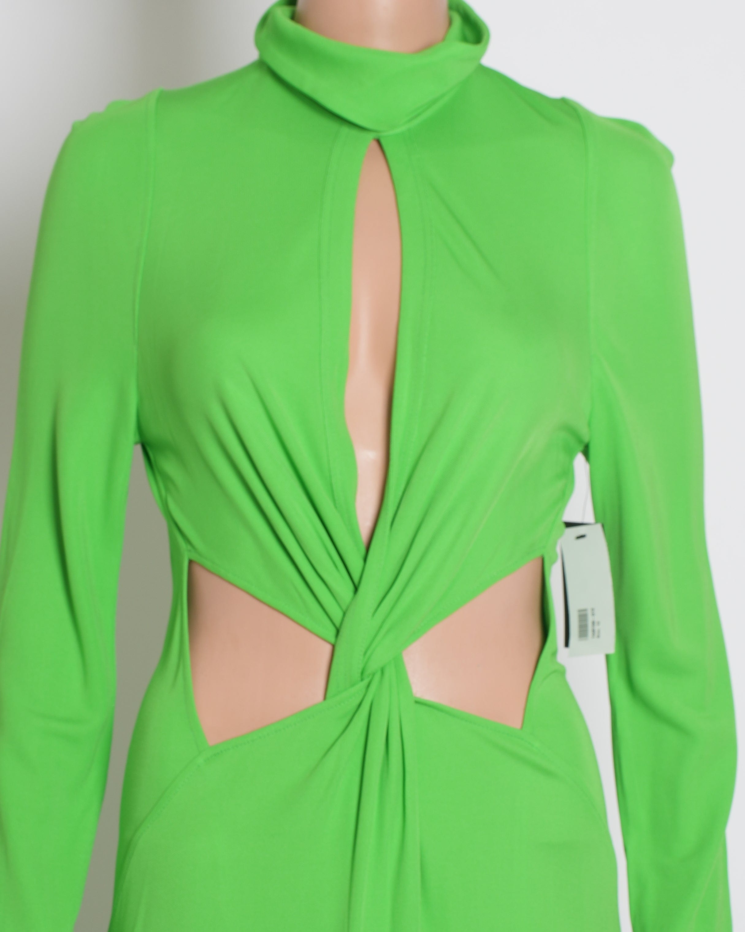 Victoria Beckham New Victoria Beckham Maxi Dress In Green With Twist Detail