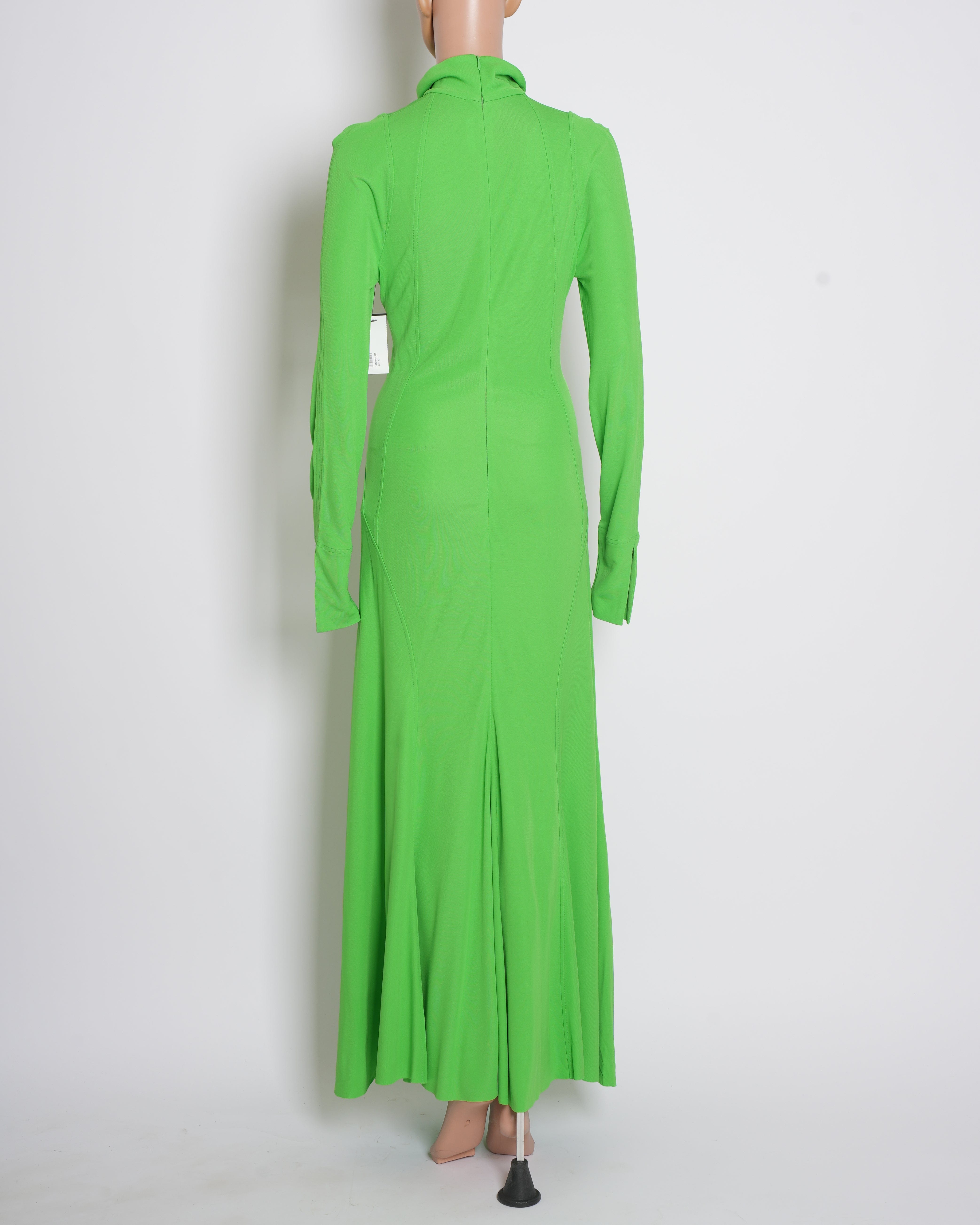 Victoria Beckham New Victoria Beckham Maxi Dress In Green With Twist Detail
