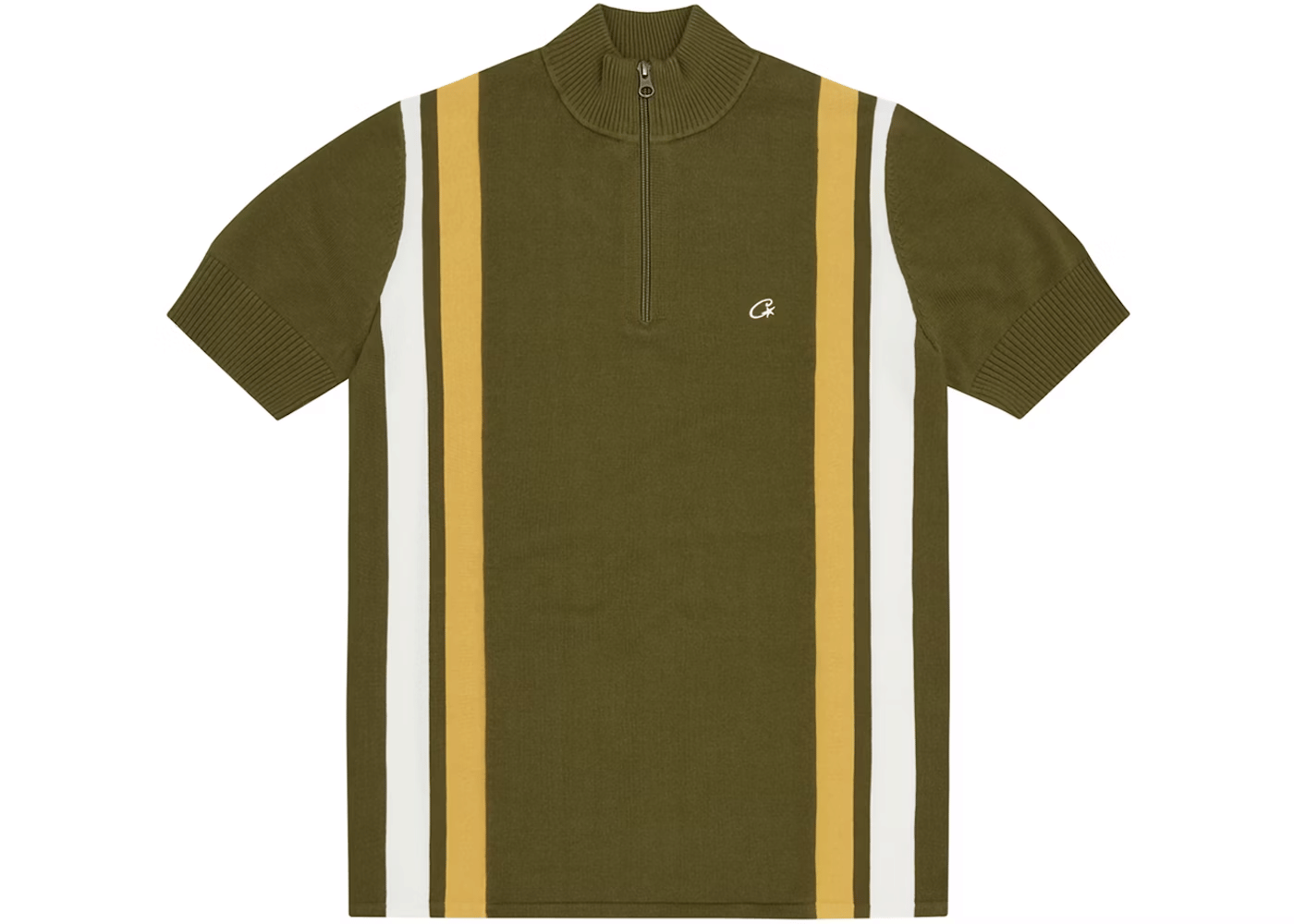 Corteiz VVS Racer Knit Half Zip Khaki