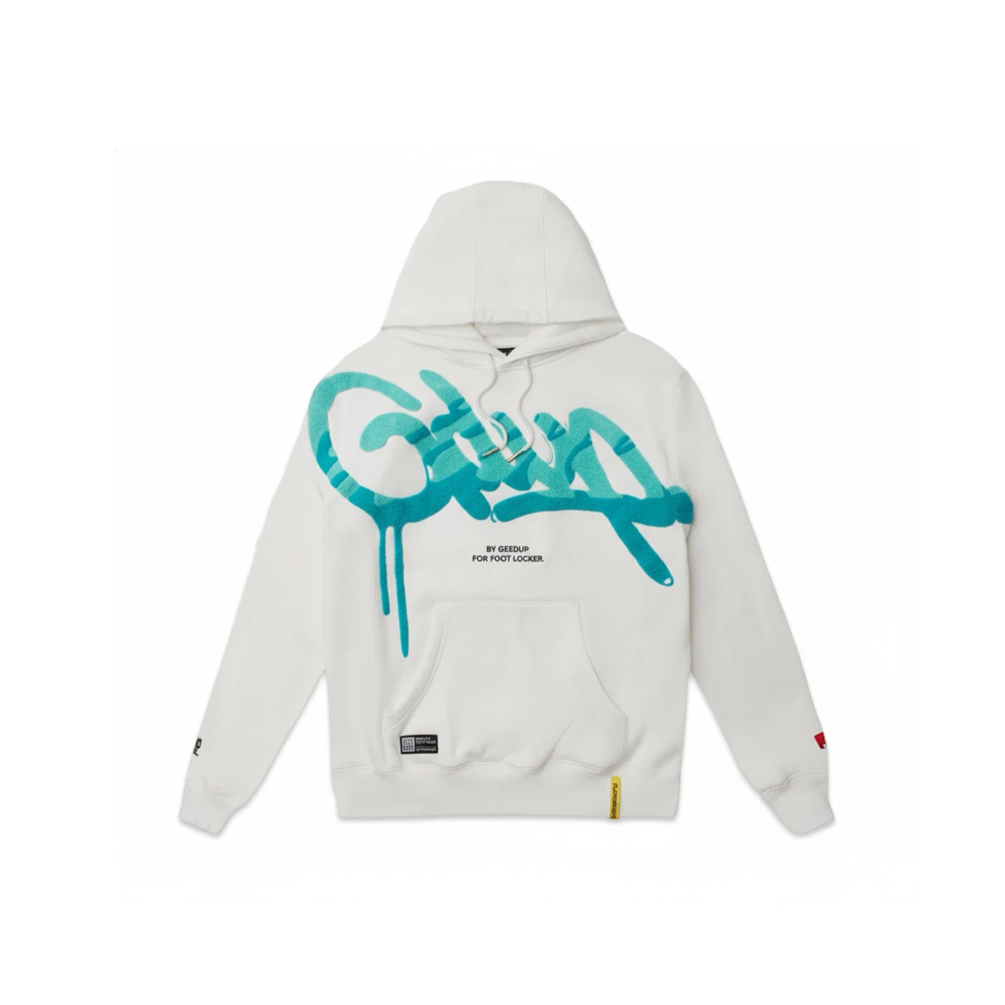 Geedup Handstyle x Foot Locker Hoodie White / Aqua / Turbo Green