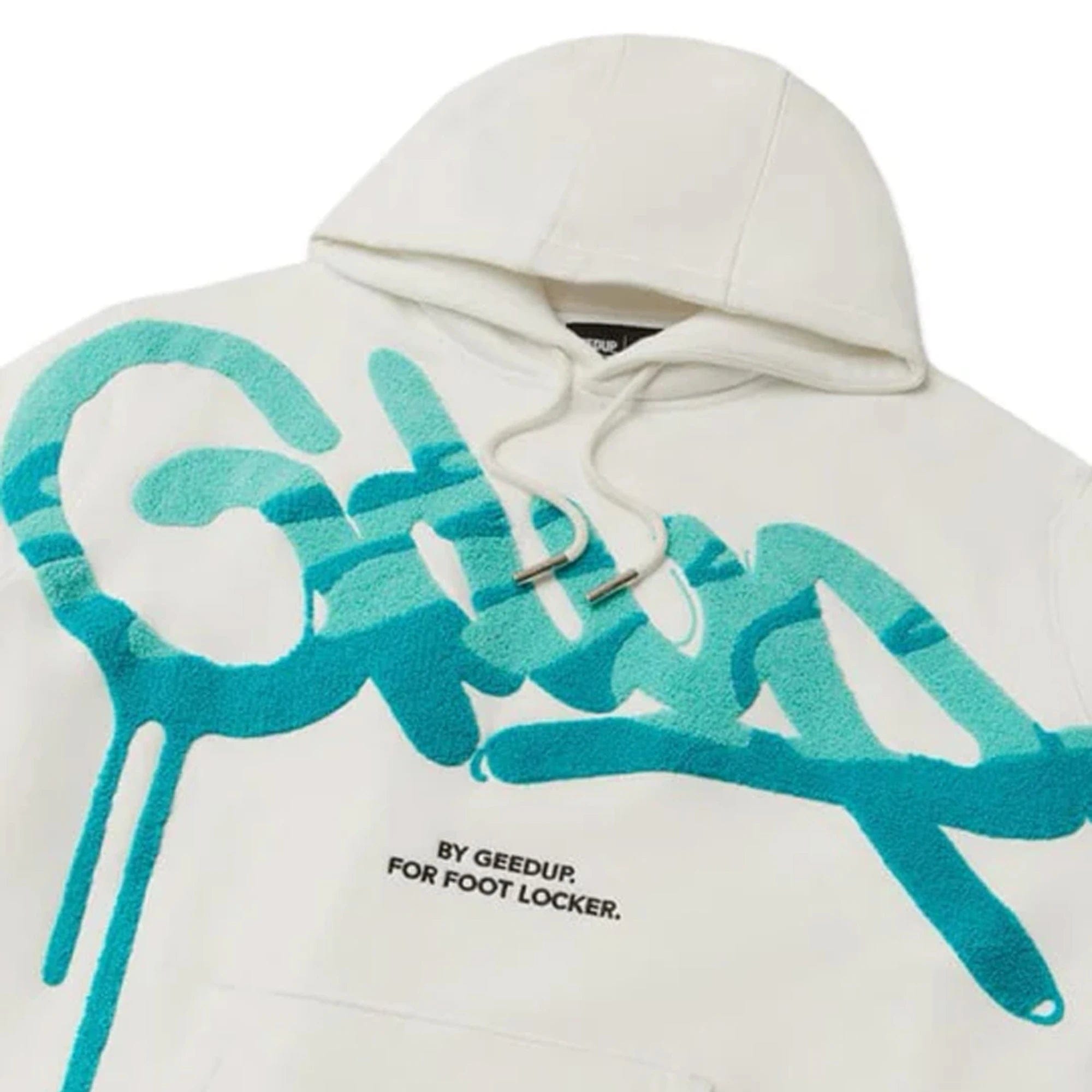 Geedup Handstyle x Foot Locker Hoodie White / Aqua / Turbo Green