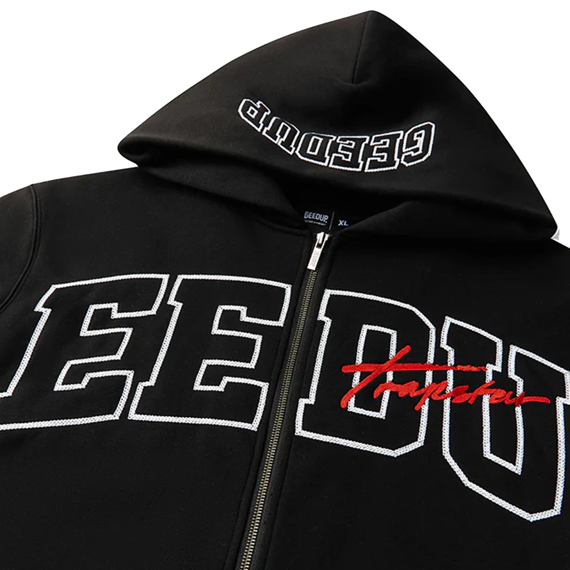 Geedup Team Logo x Trapstar Signature Jacket Black / White / Red (2025)