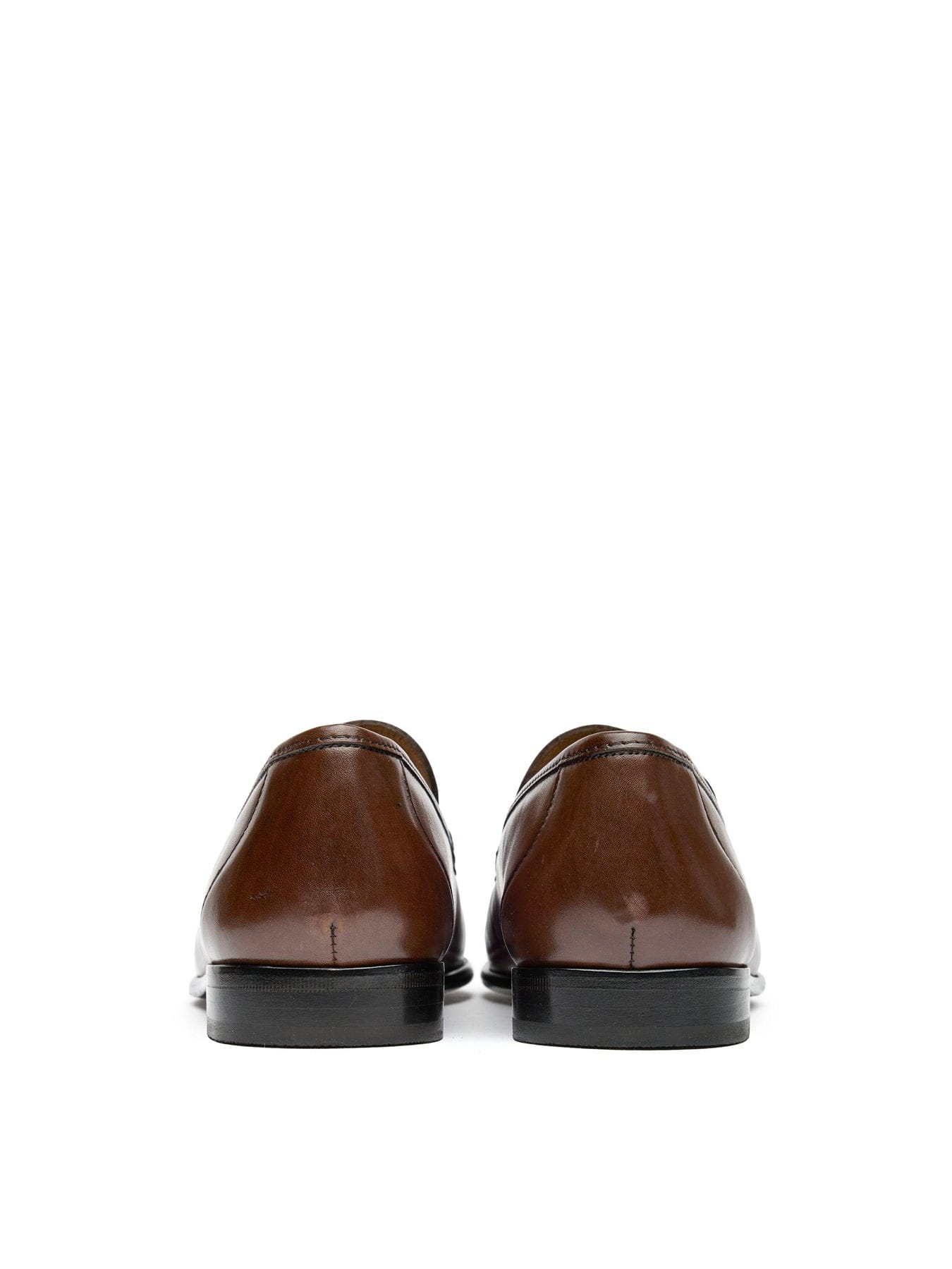 Sole Twin Tassel Leather Loafers Brown