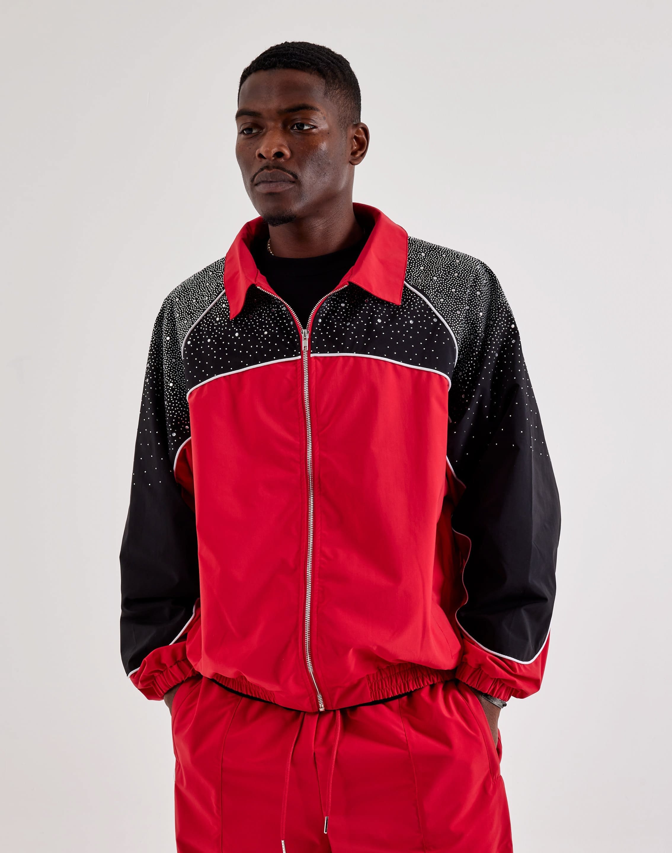 Kindred Clothing Nylon Rhinestone Jacket